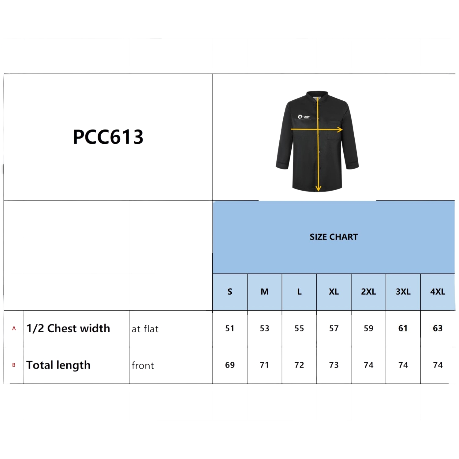 Classic 3/4 Sleeves Single Breasted Chef Jacket - Image 10