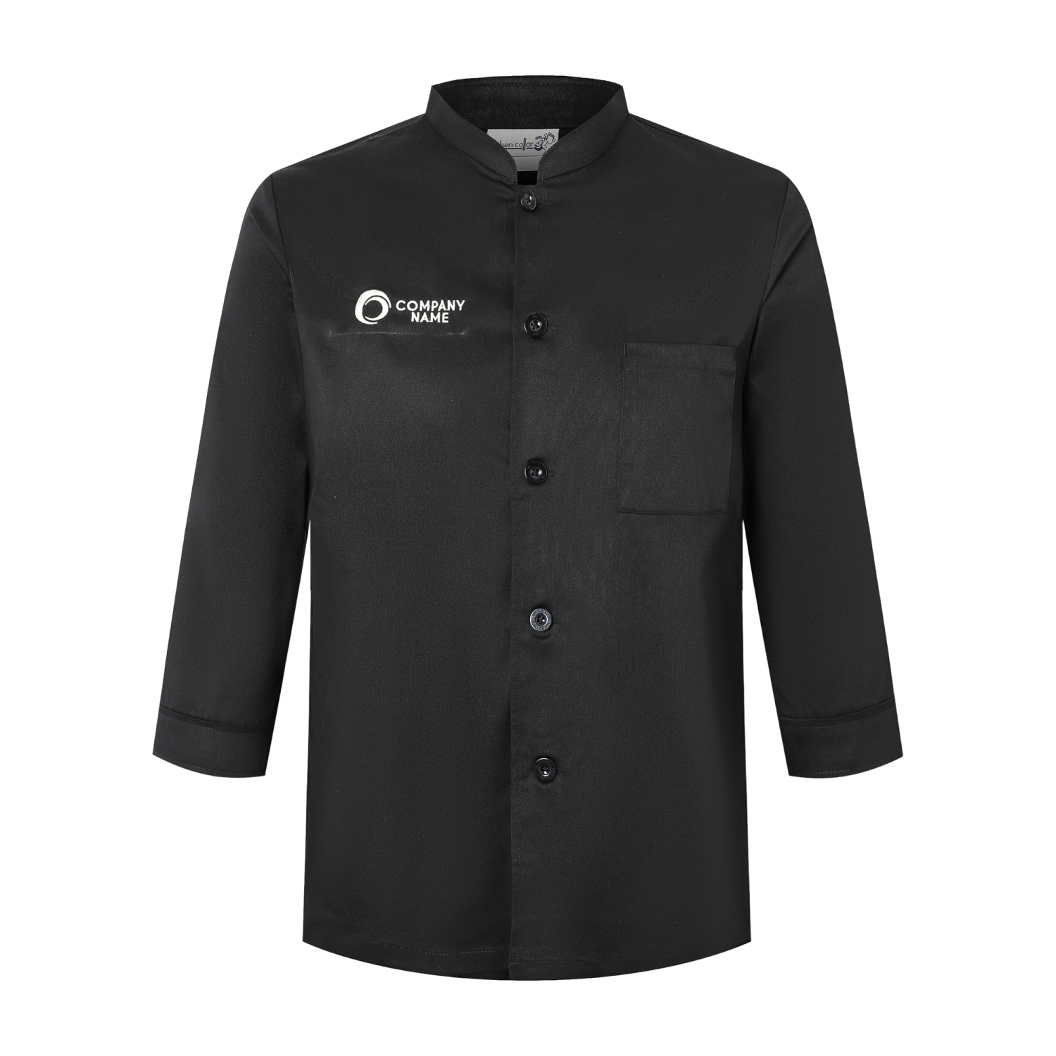 Classic 3/4 Sleeves Single Breasted Chef Jacket - Image 3