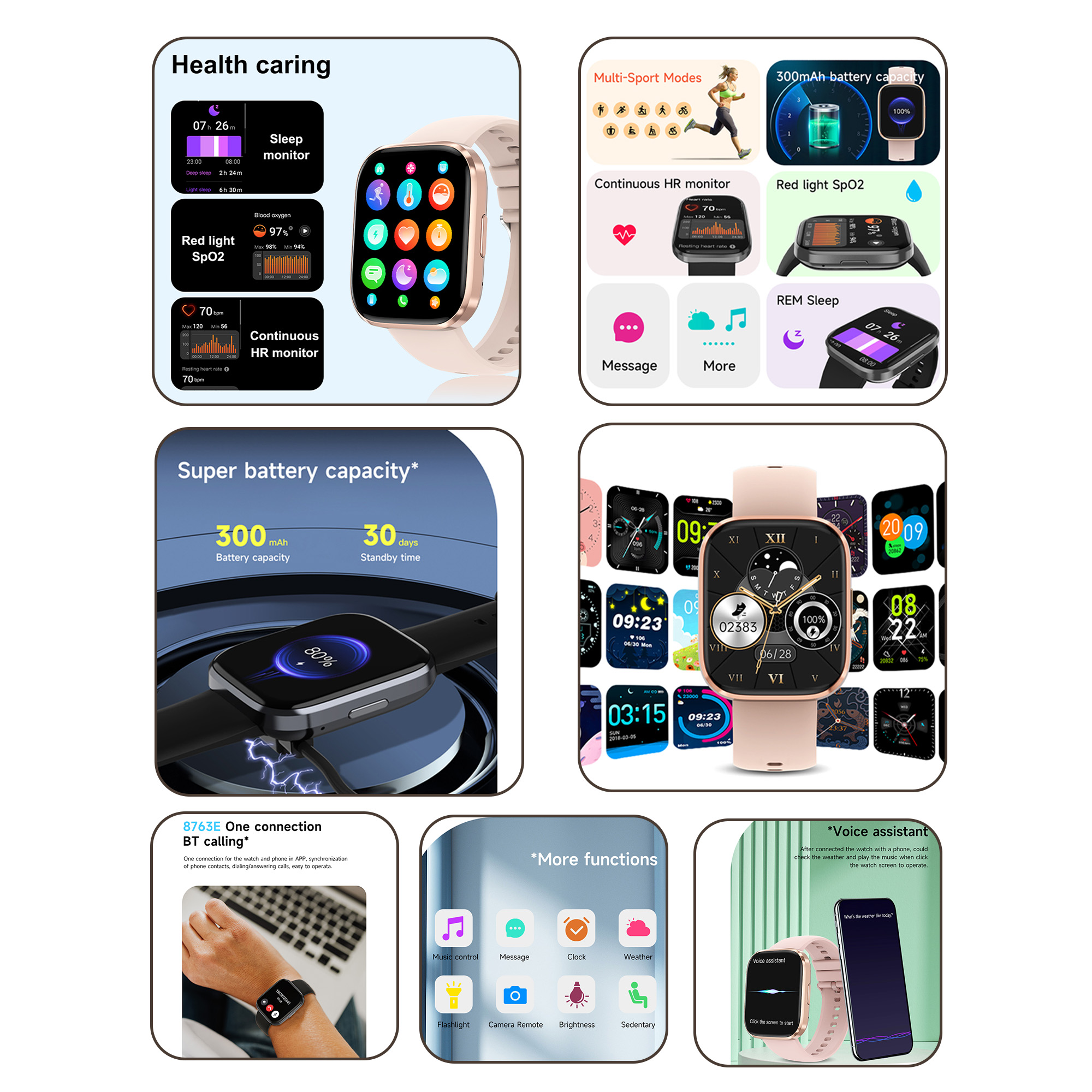 1.96" Square Smart Watch - Image 9