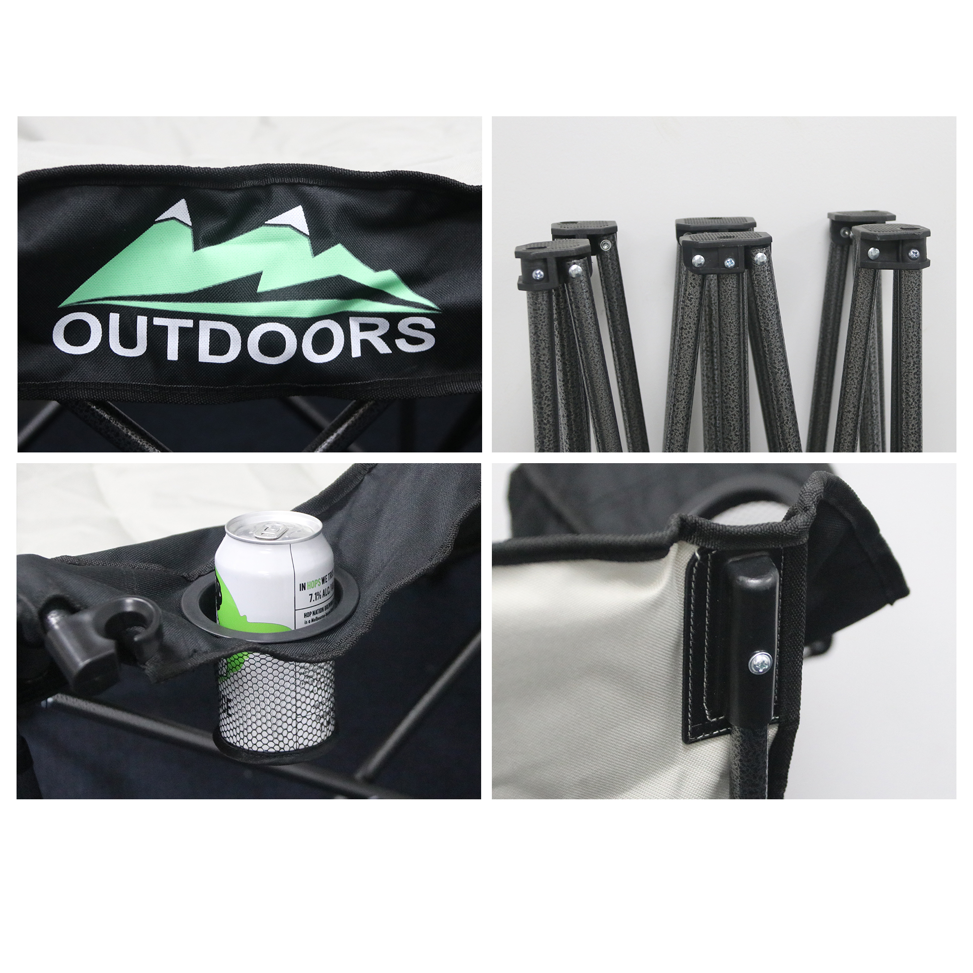 Double Foldable Portable Camping Chair - Image 6