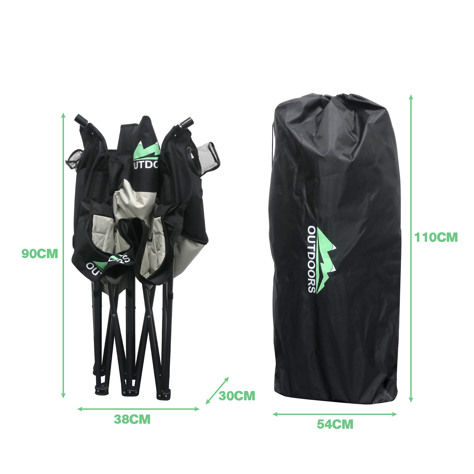 Double Foldable Portable Camping Chair - Image 5