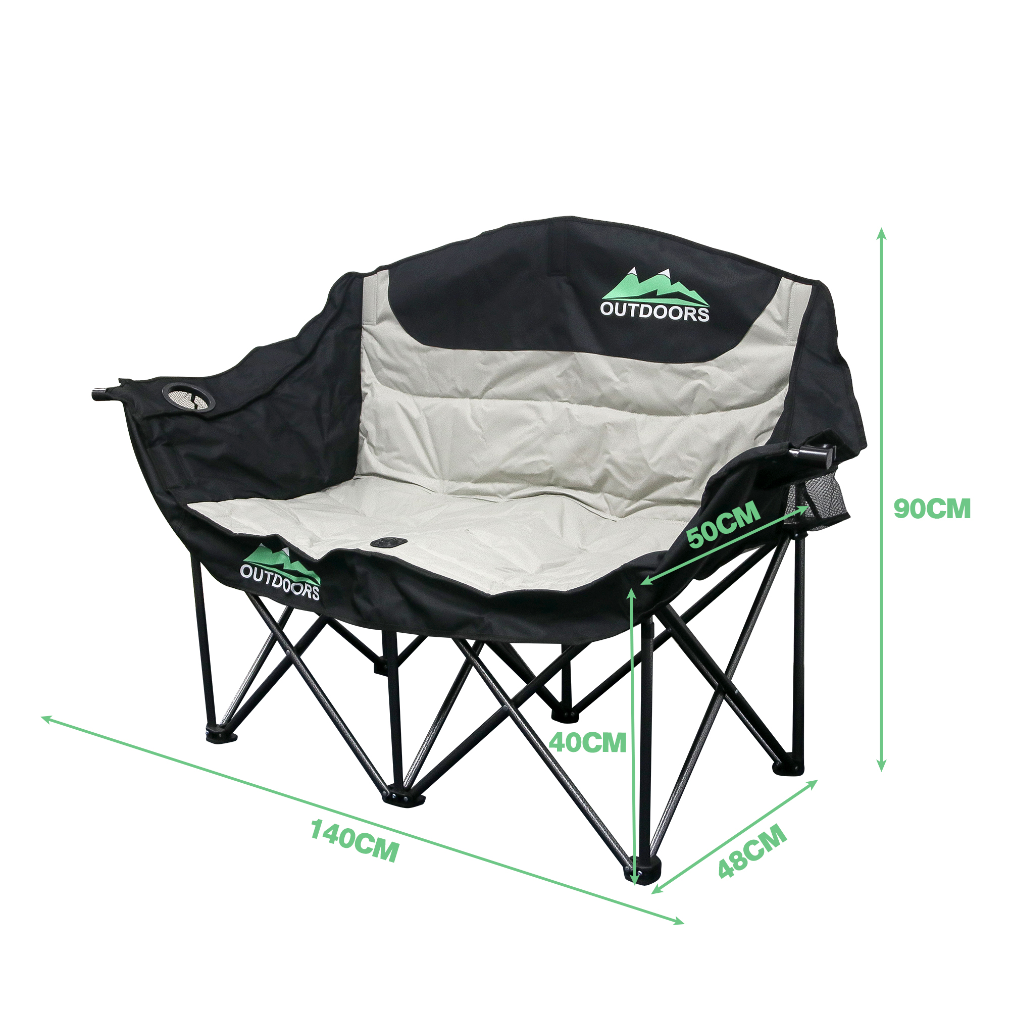 Double Foldable Portable Camping Chair - Image 2
