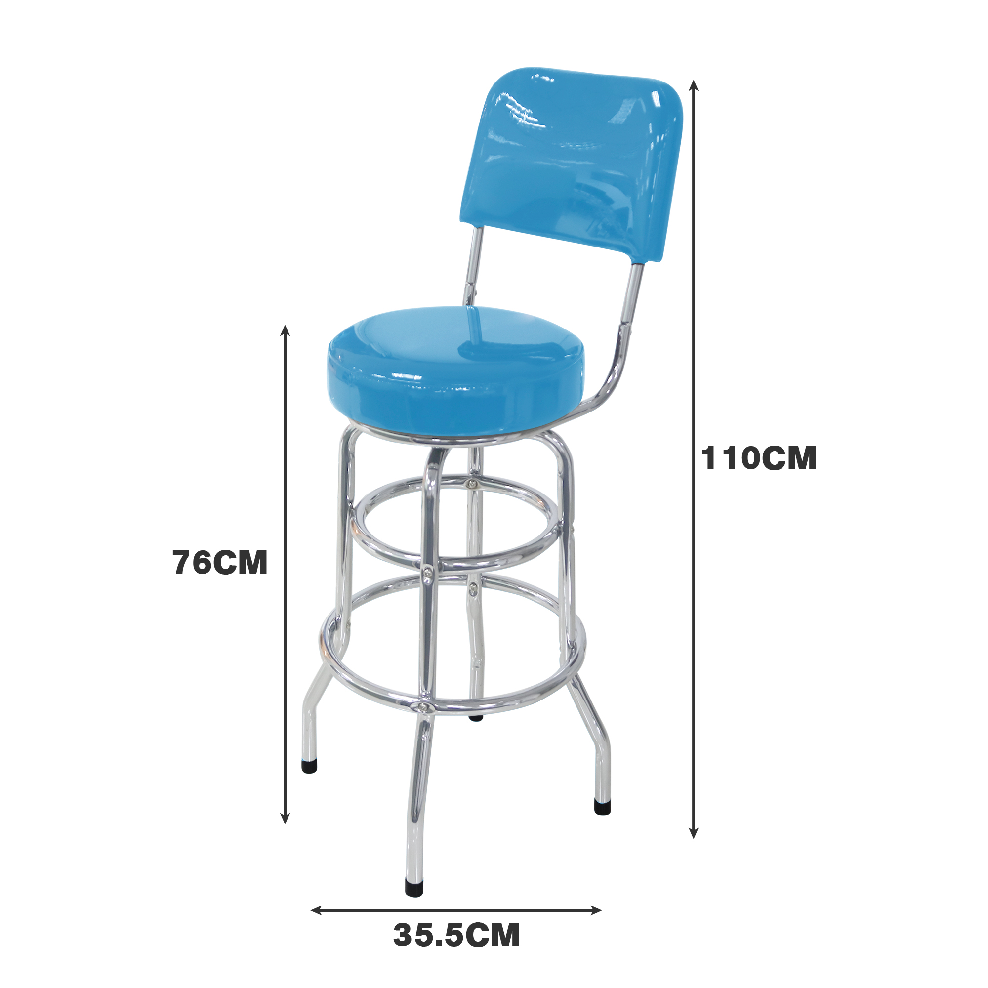Bar stool with back - Image 4