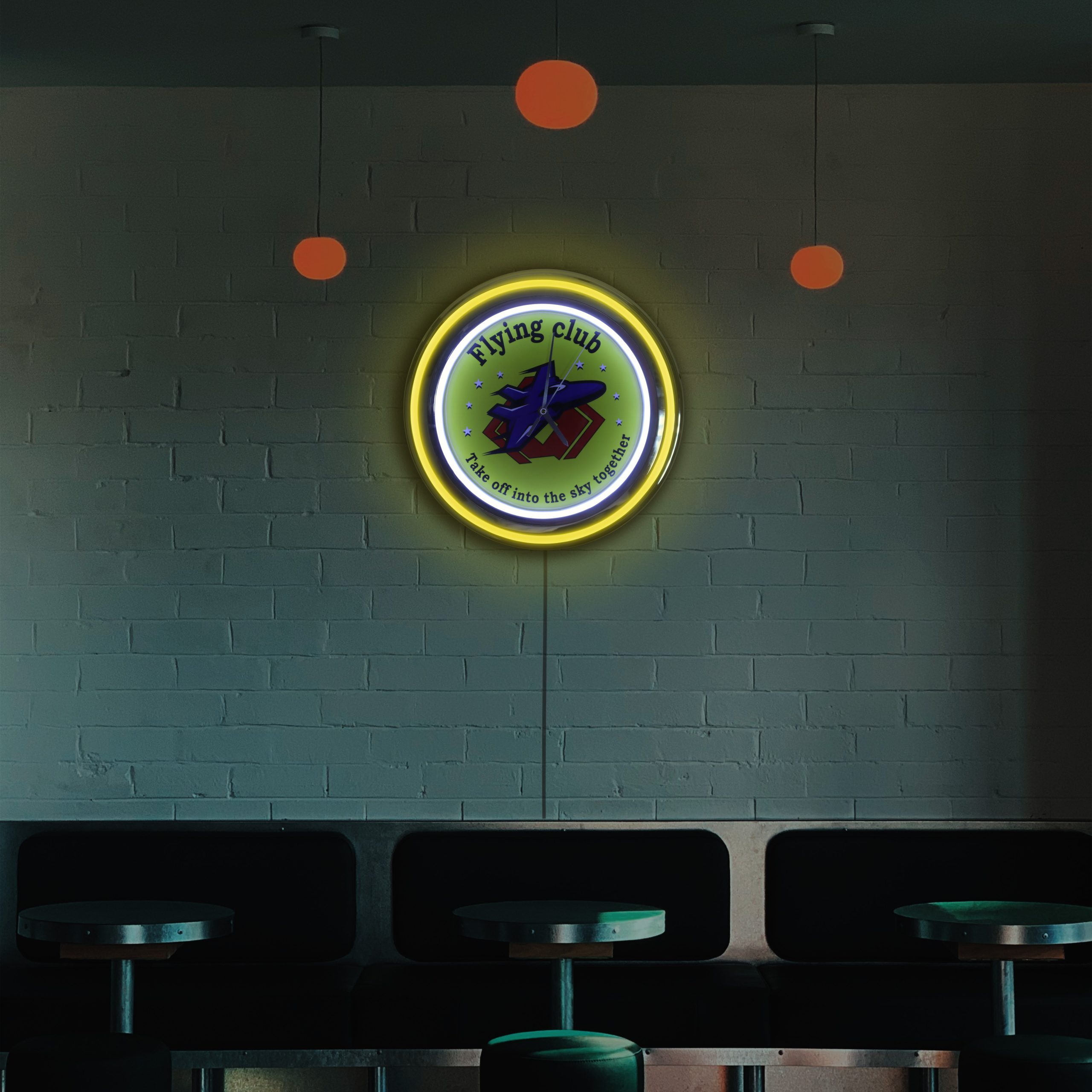 Double Ring Neon Wall Clock - Image 8