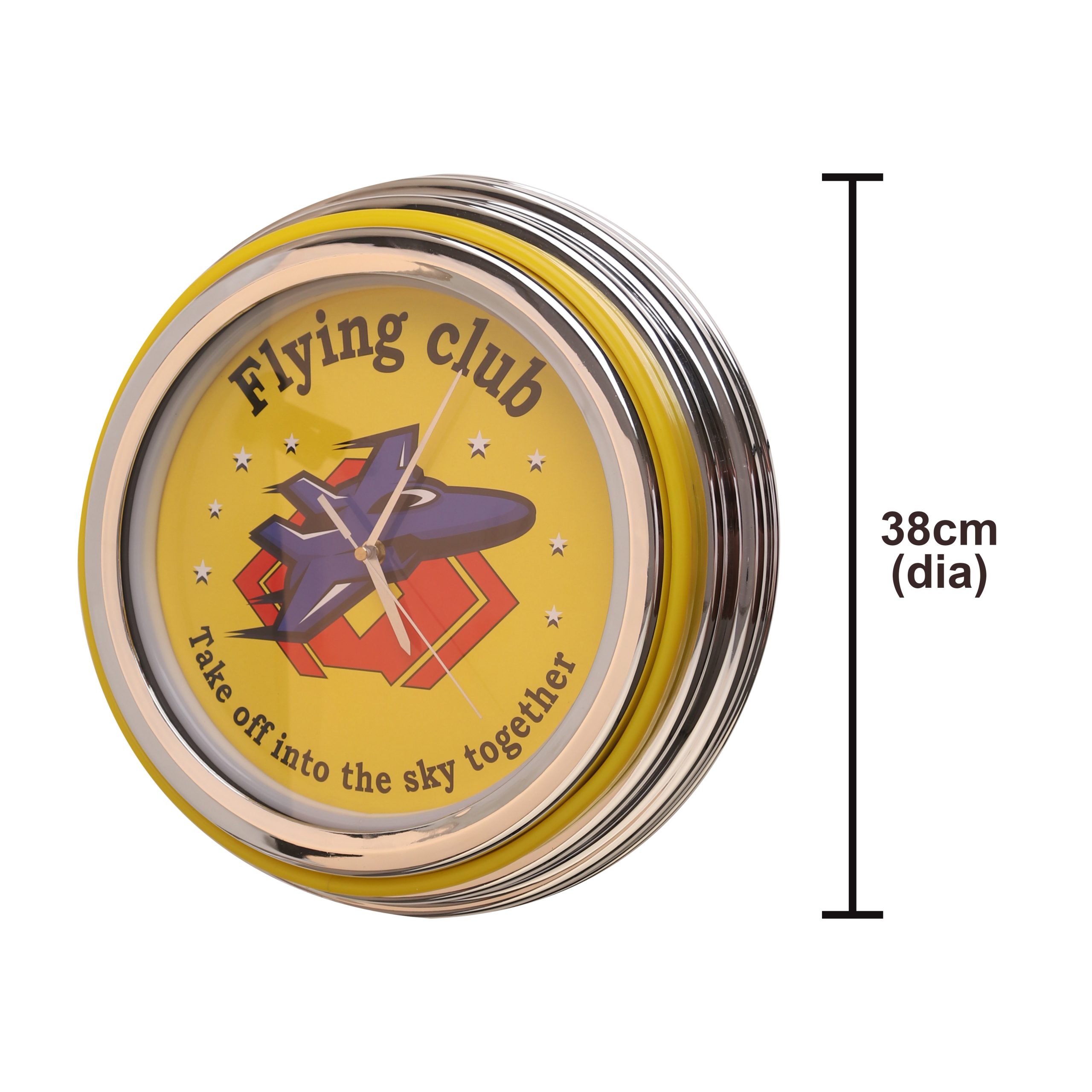 Double Ring Neon Wall Clock - Image 3