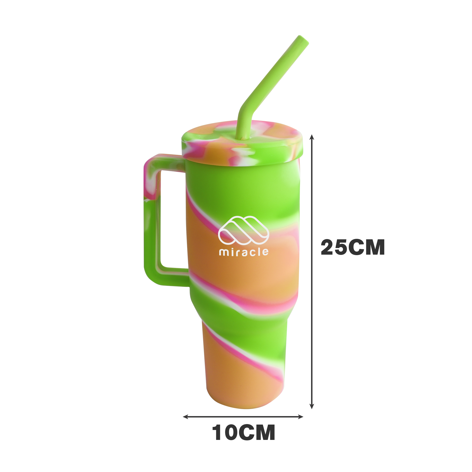1200ml Custom Silicone Cup with Handle - Image 5