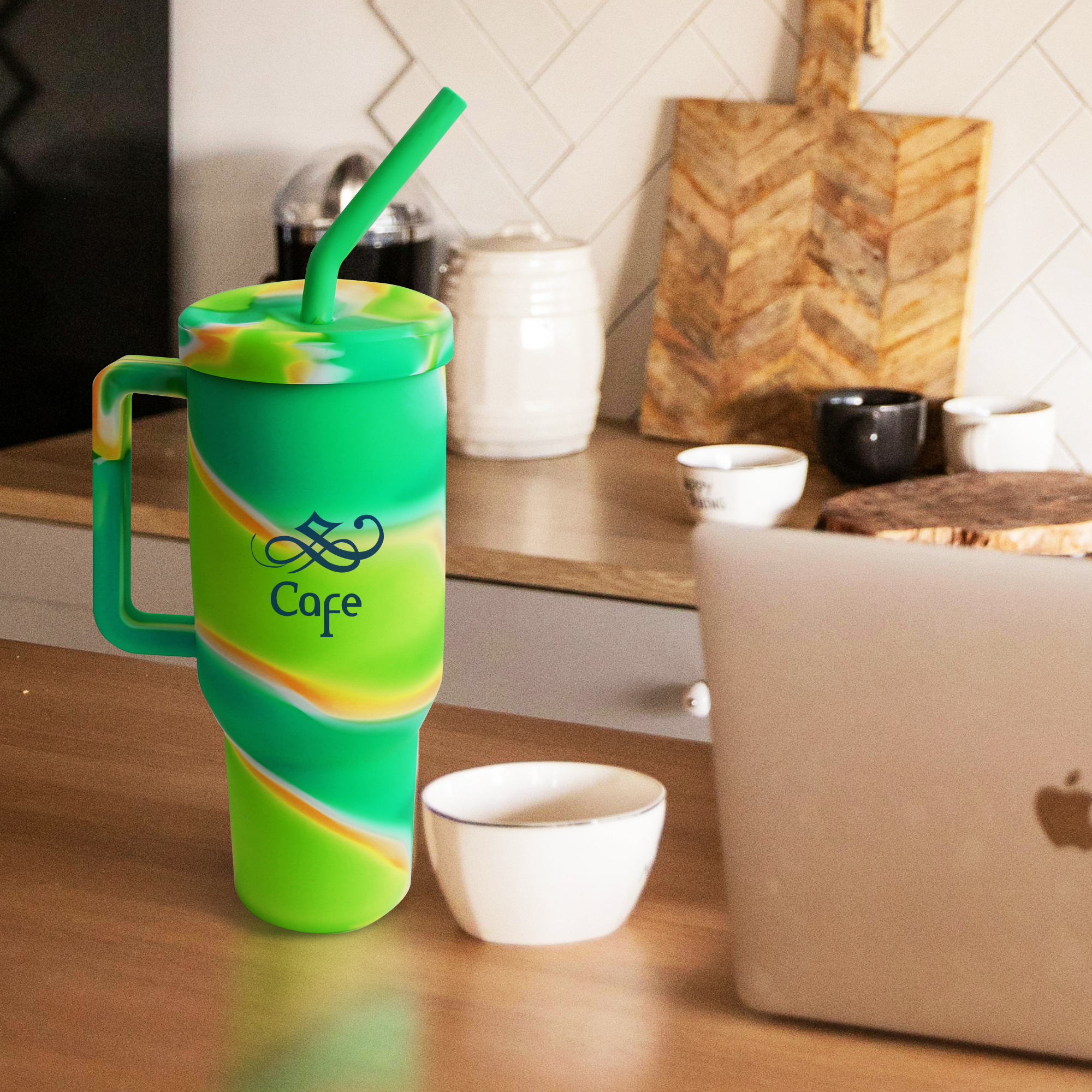 1200ml Custom Silicone Cup with Handle - Image 8