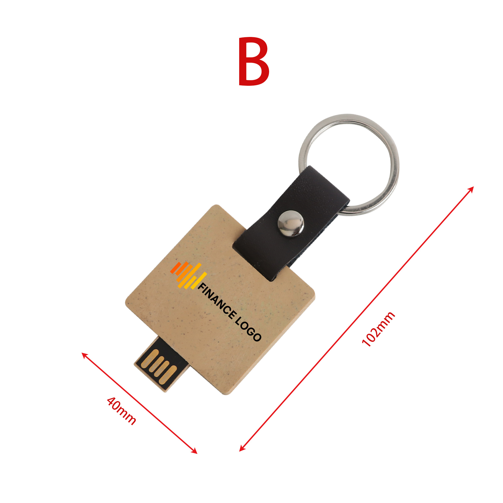 Eco Mini Flash Drive Keychain - Image 9