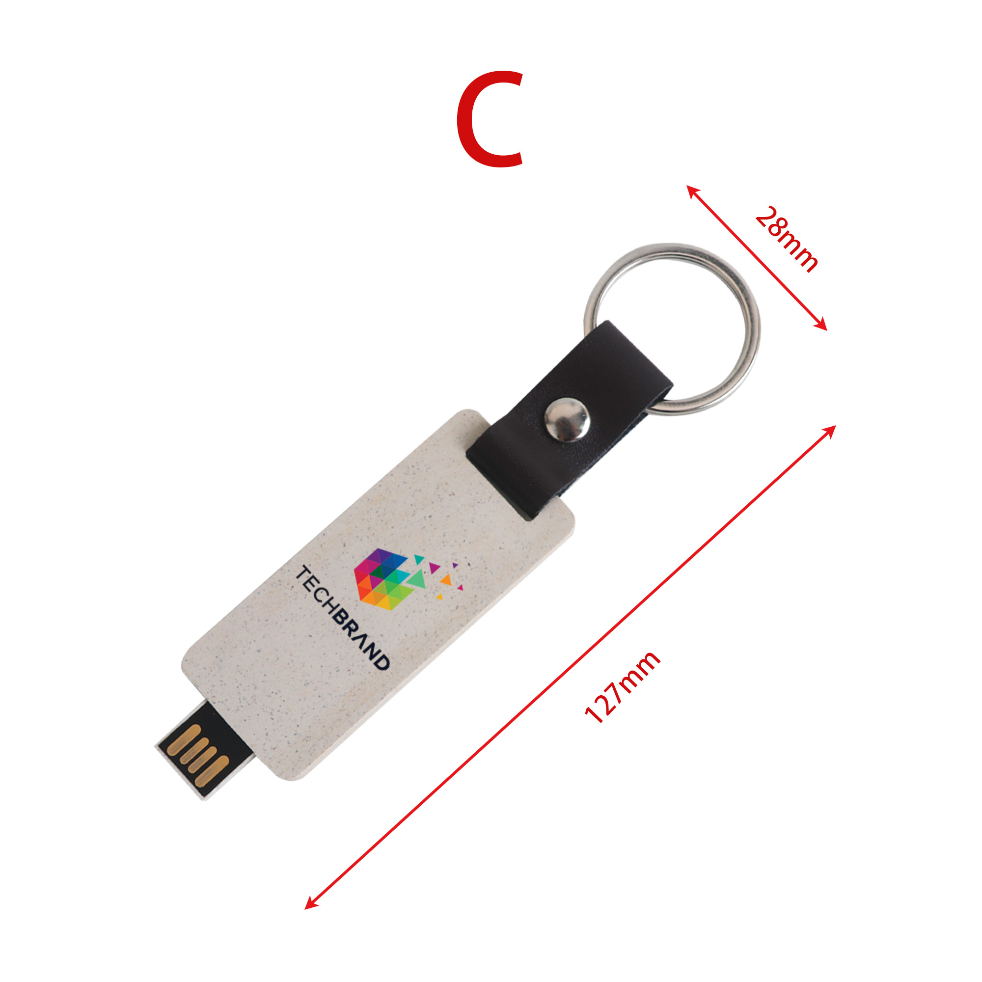 Eco Mini Flash Drive Keychain - Image 10
