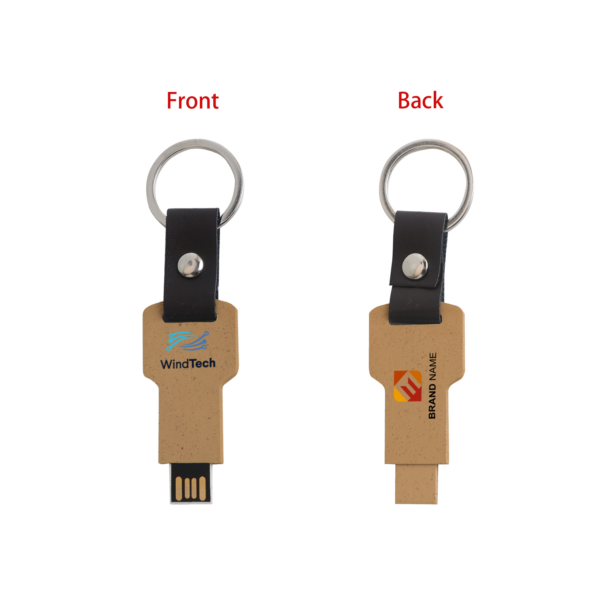 Eco Mini Flash Drive Keychain - Image 3