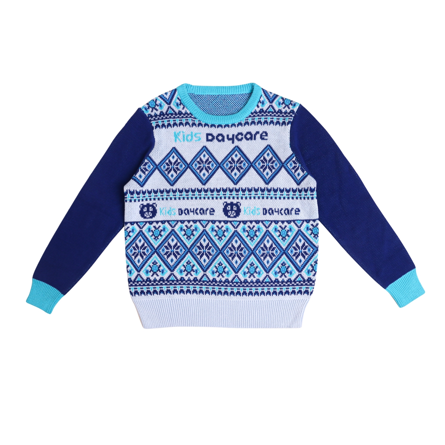 Unisex Winter Acrylic Cotton Jacquard Sweater - Image 3