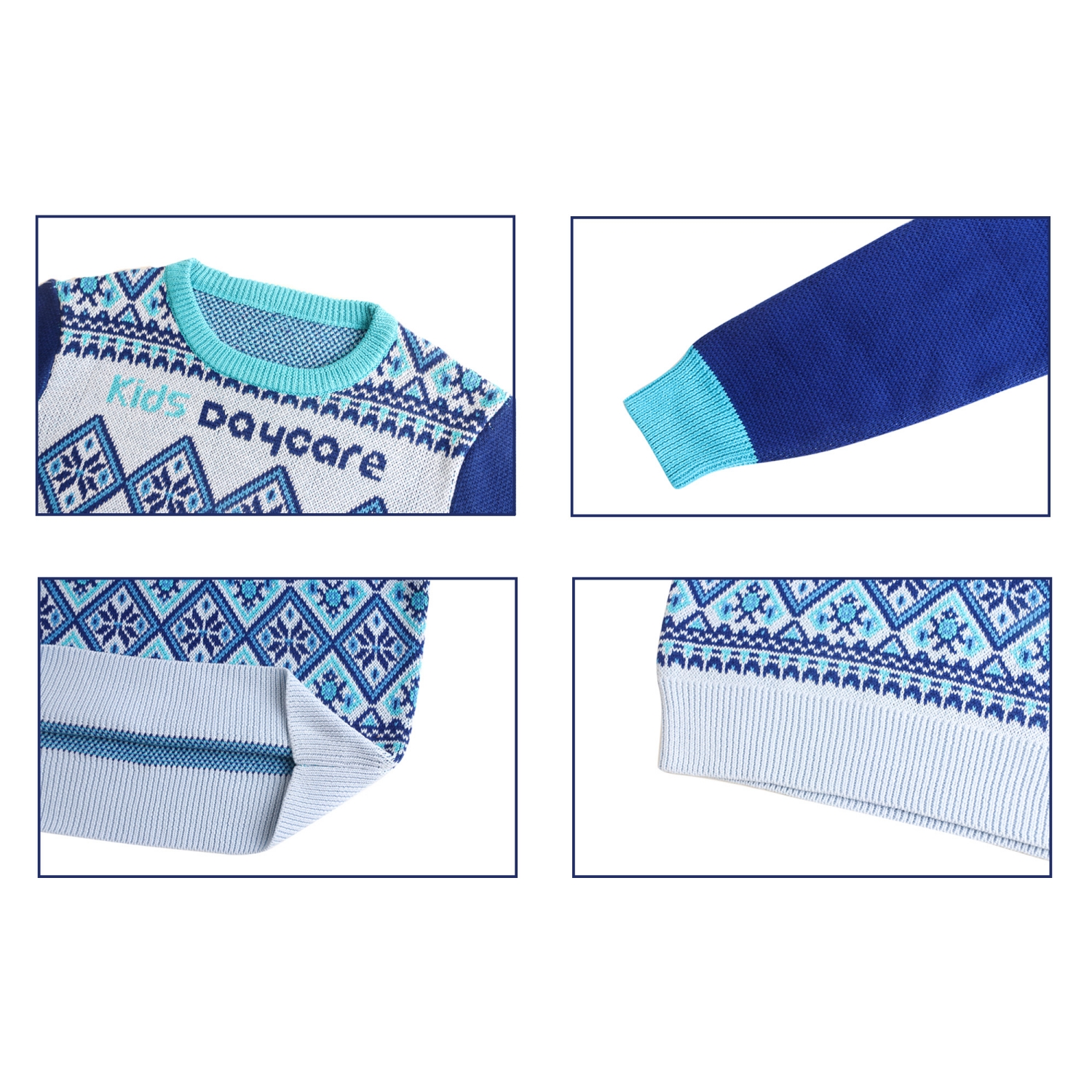 Unisex Winter Acrylic Cotton Jacquard Sweater - Image 8