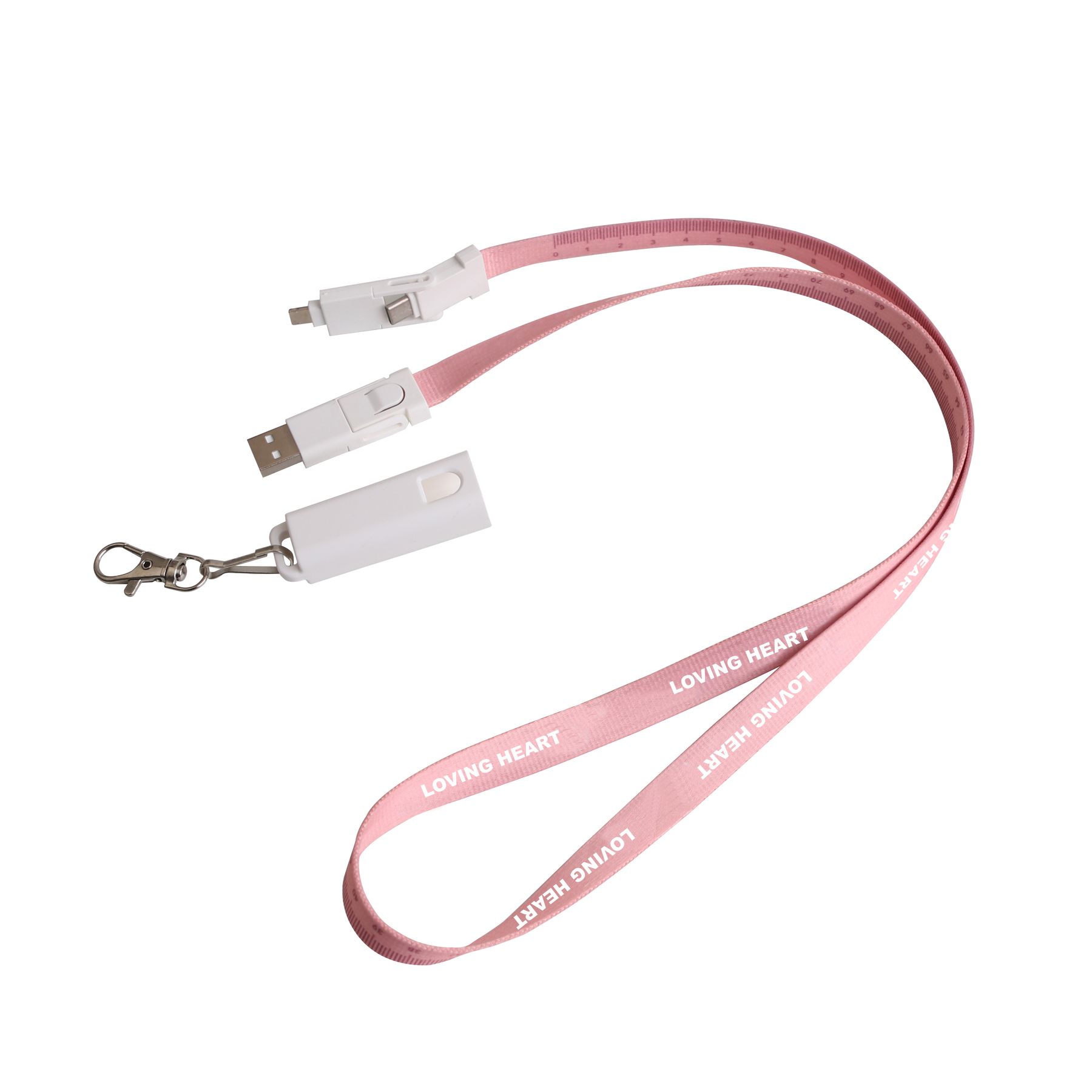 6 in 1 Polyester Lanyard Charging Cable - Image 2