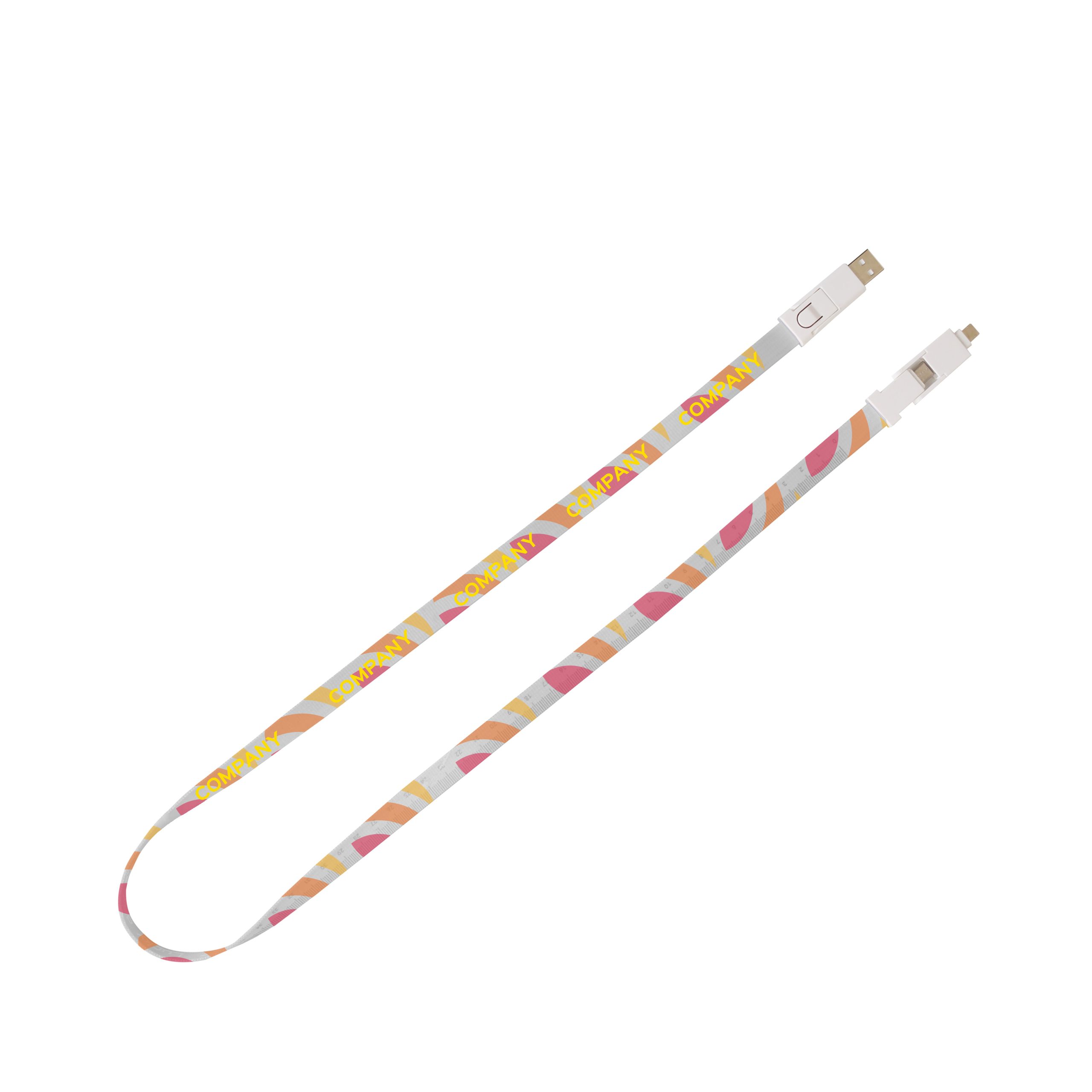 6 in 1 Polyester Lanyard Charging Cable - Image 3
