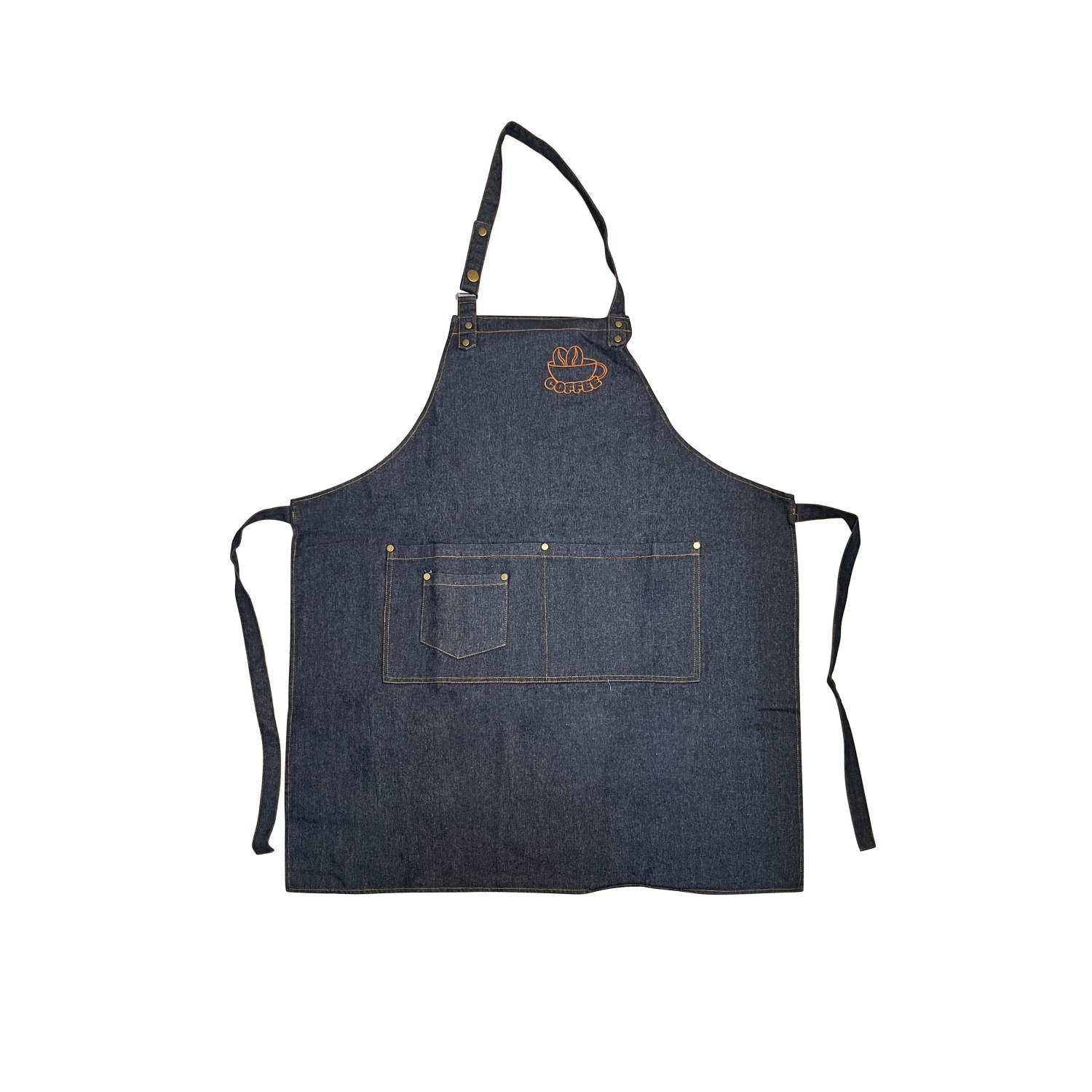 Poly-Cotton Denim Full Bib Apron With Neck Strap - Image 5