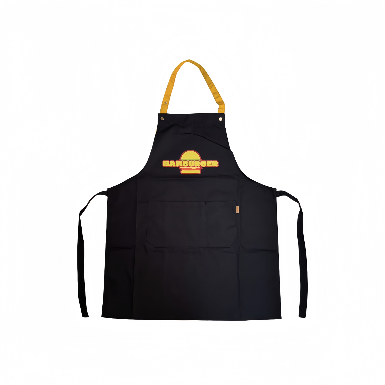 Poly-Cotton Canvas Full Bib Apron With Colour Neck Strap - Image 4