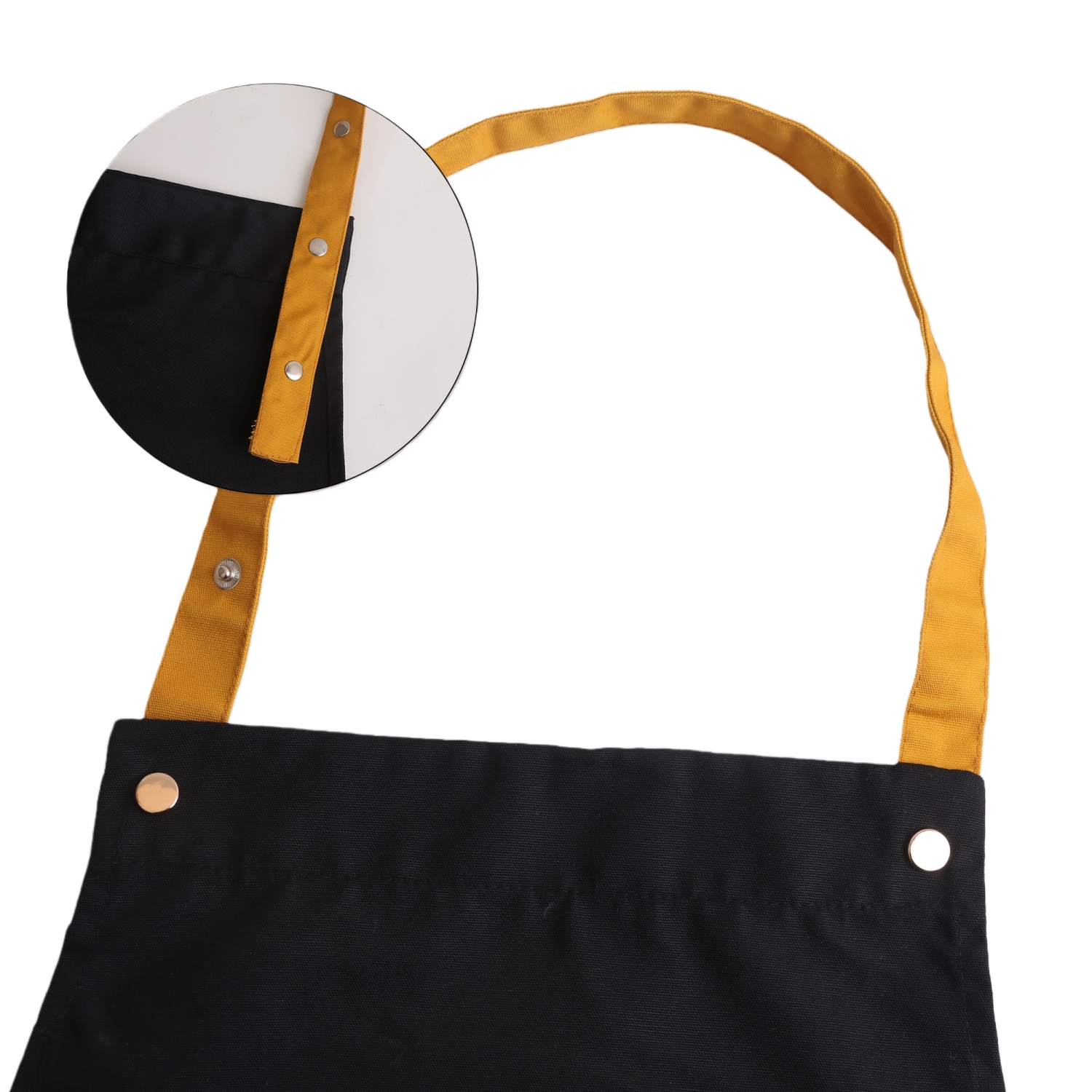 Poly-Cotton Canvas Full Bib Apron With Colour Neck Strap - Image 12