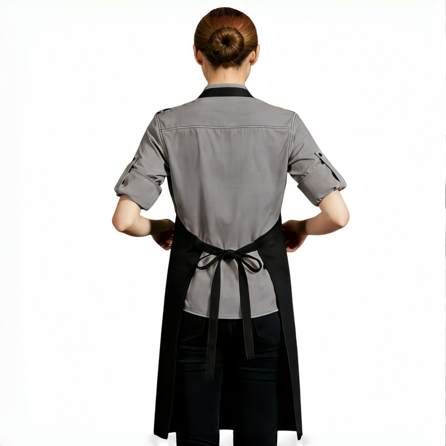 Poly-Cotton Canvas Full Bib Apron With Neck Strap - Image 2