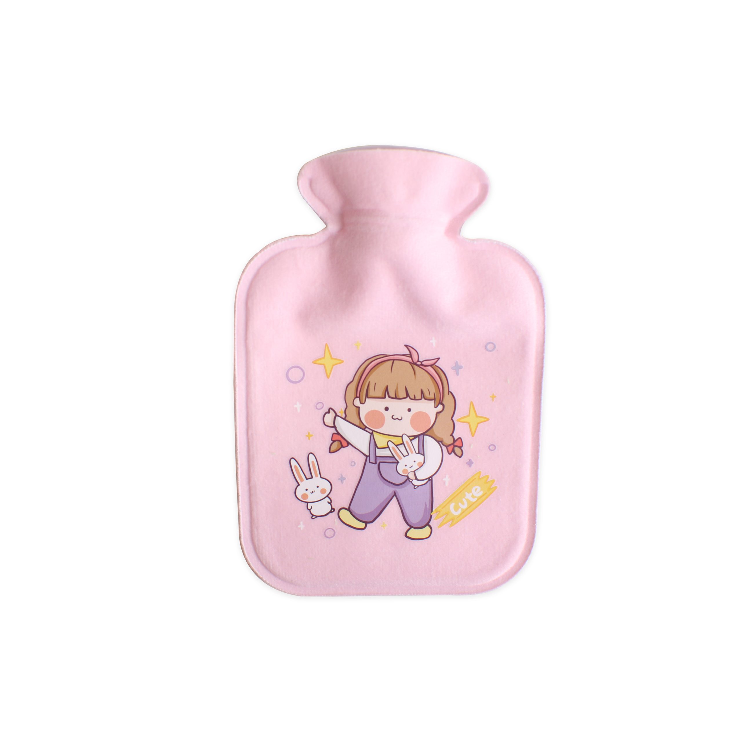 Hot Water Bottle with Plush Cover - Image 7