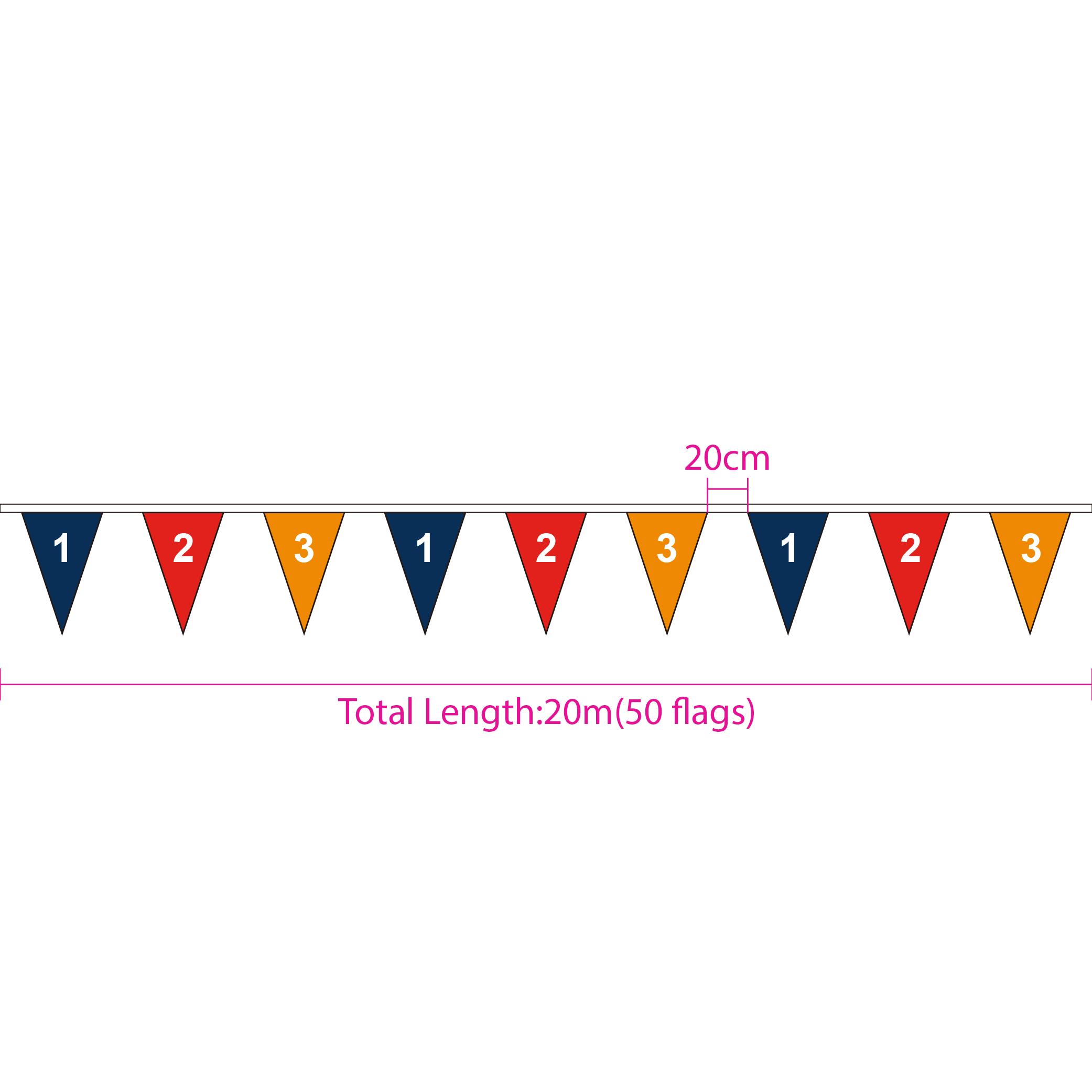 Custom Paper Pennant String Flags - Image 2