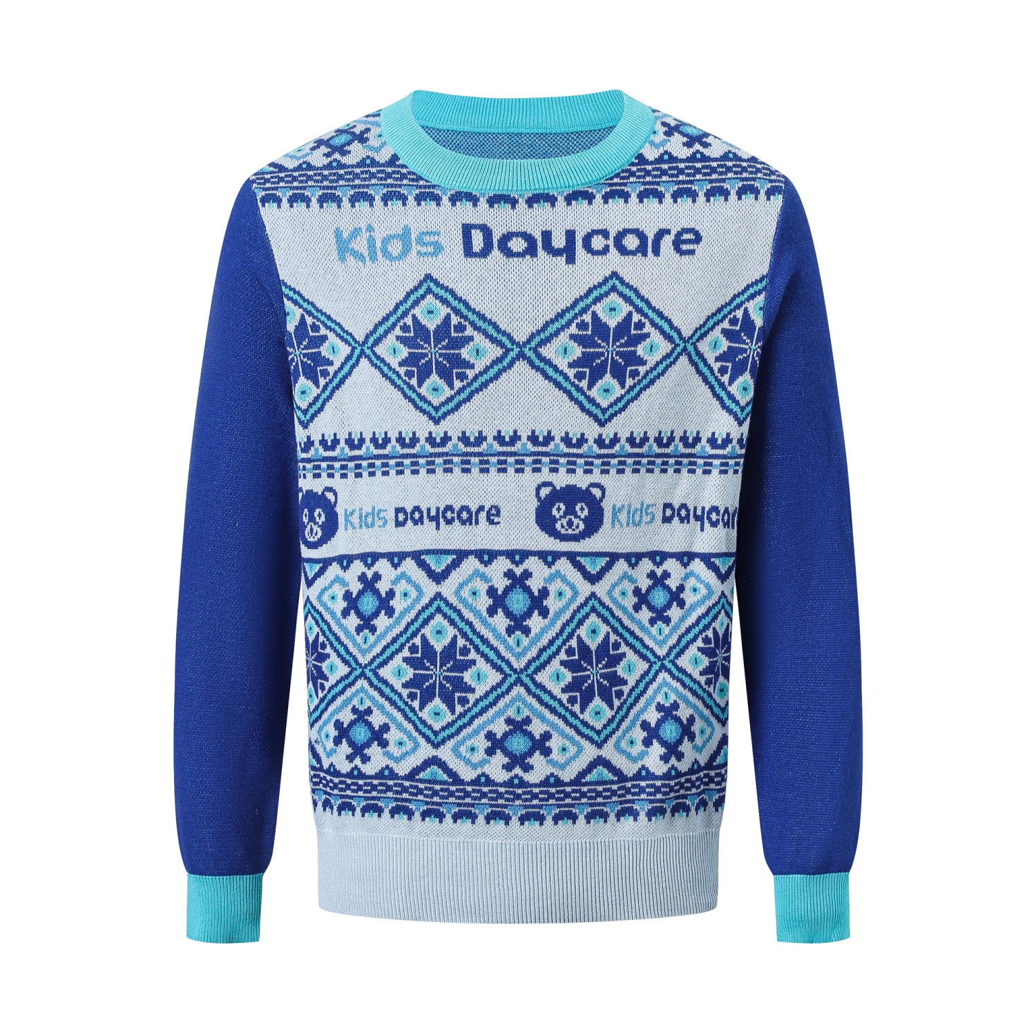 Unisex Acrylic Cotton Jacquard Sweater - Image 3