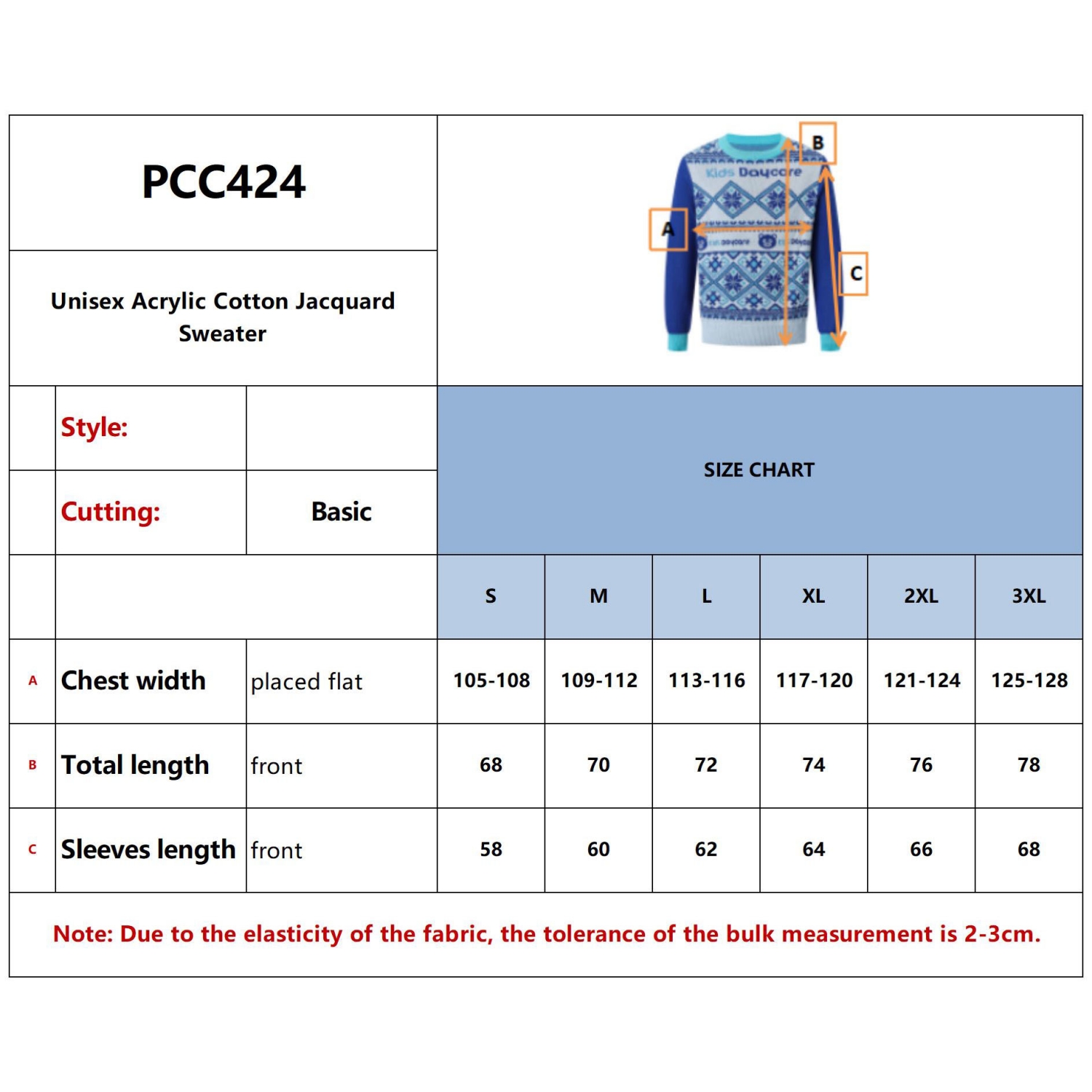 Unisex Acrylic Cotton Jacquard Sweater - Image 11