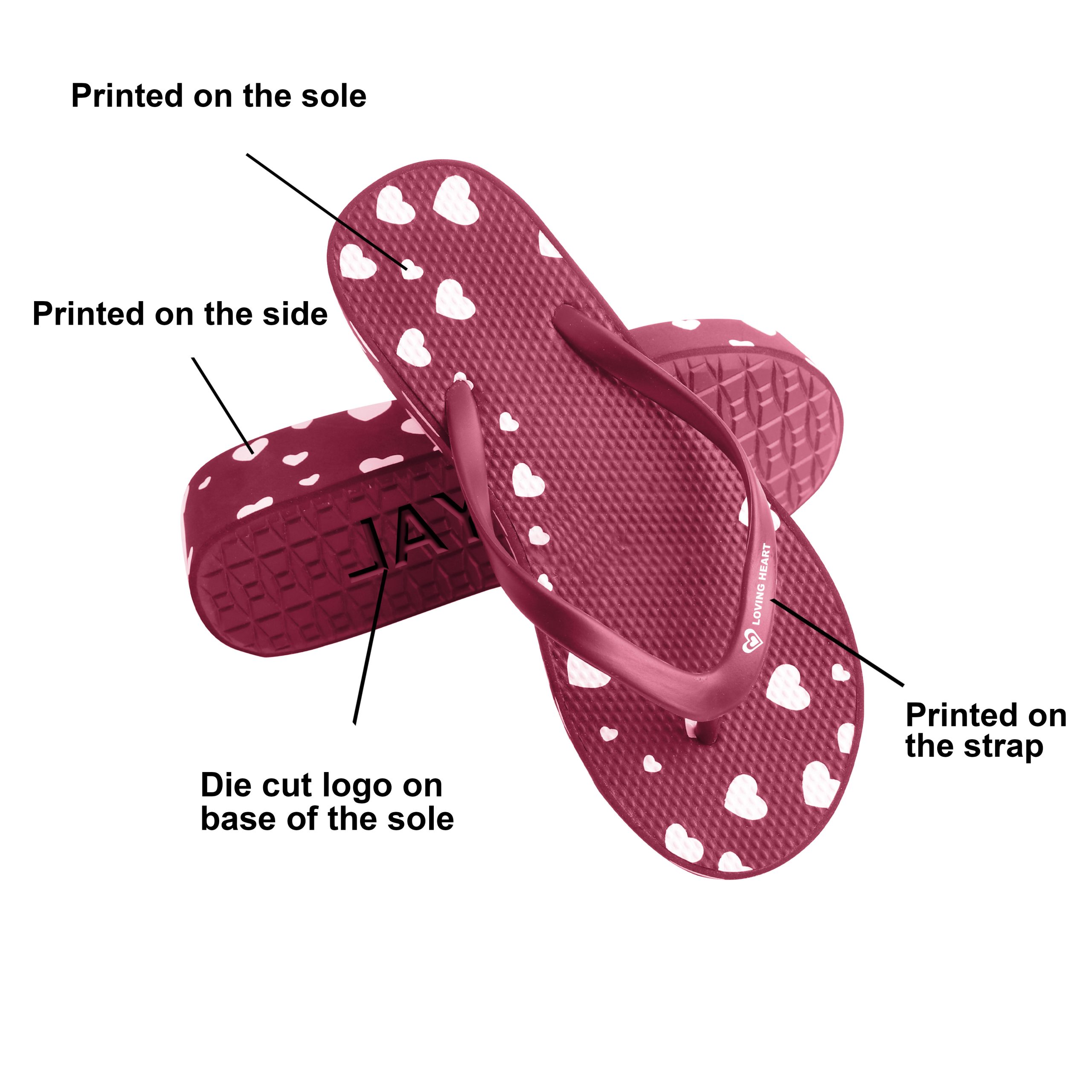 EVA Platform Talking Footprint Thongs - Image 5
