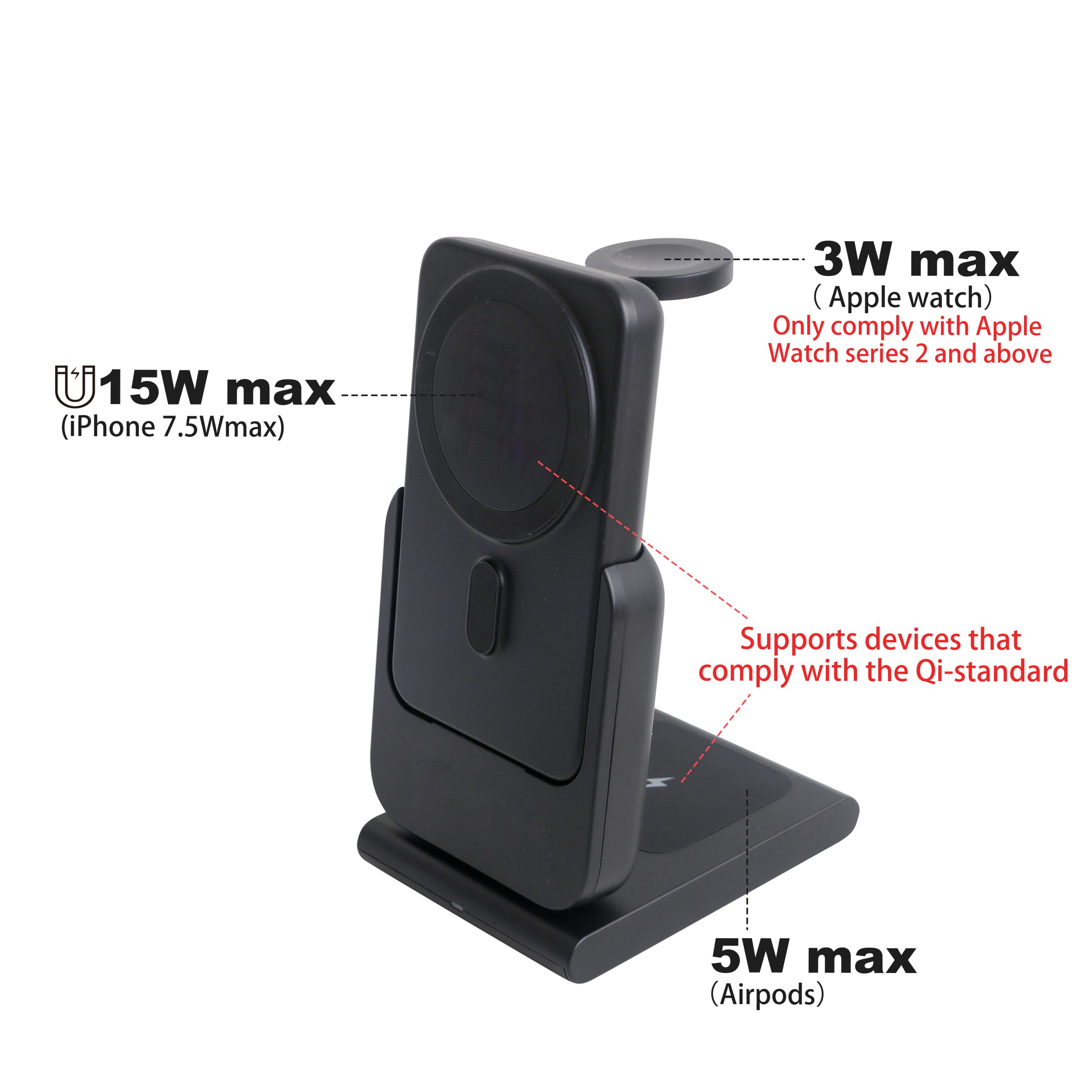 3-In-1 5000mAh Power Bank Charging Station - Image 5
