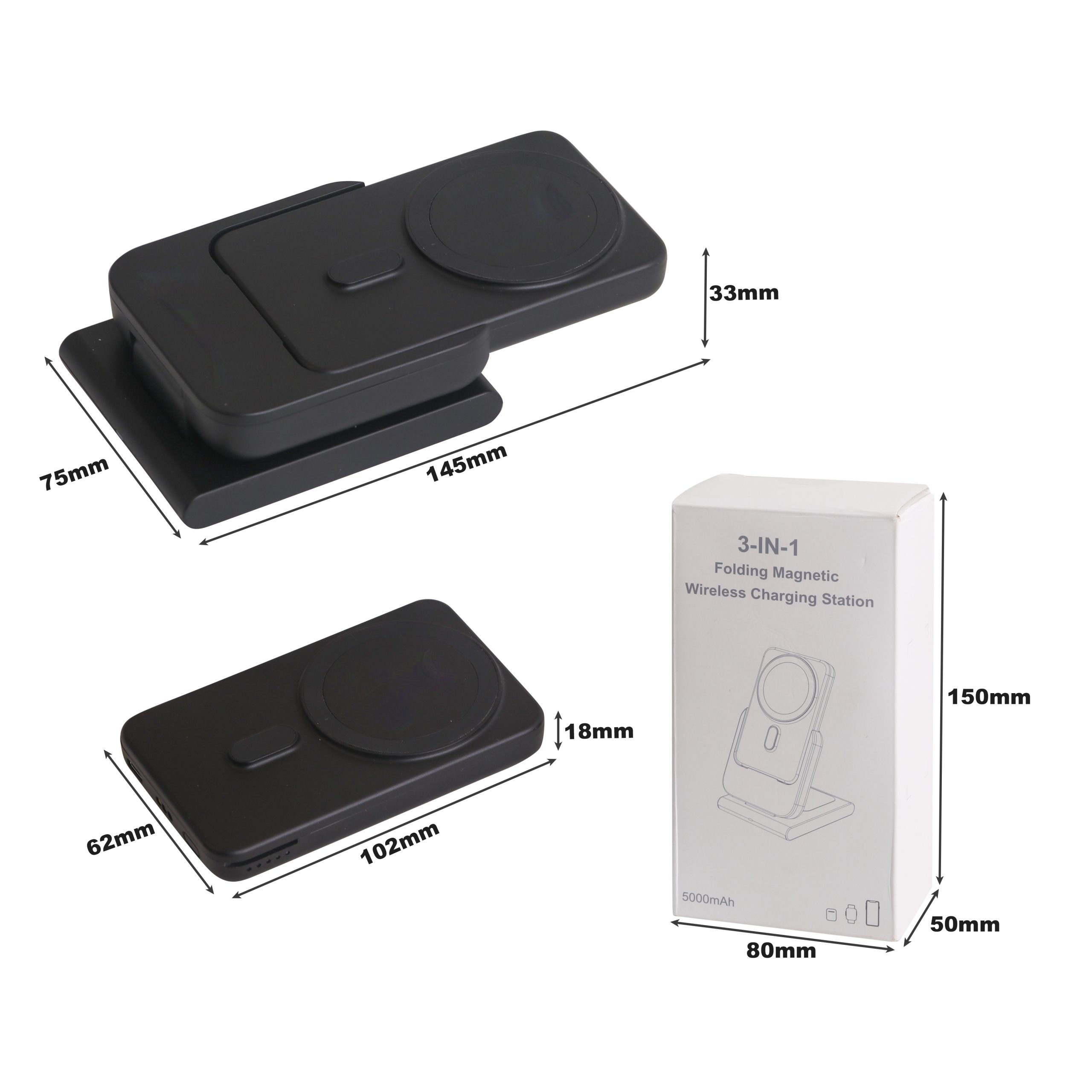 3-In-1 5000mAh Power Bank Charging Station - Image 8