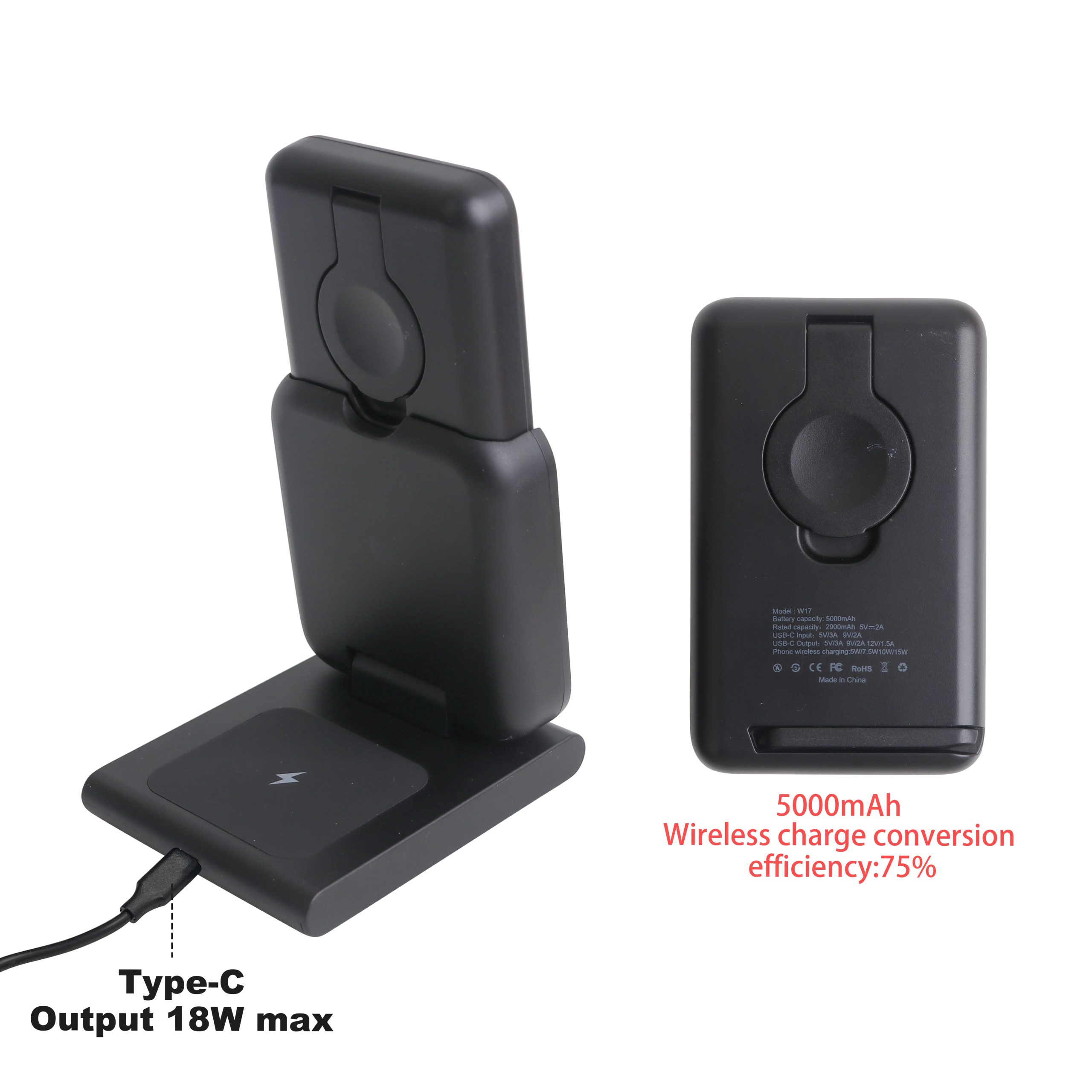 3-In-1 5000mAh Power Bank Charging Station - Image 7