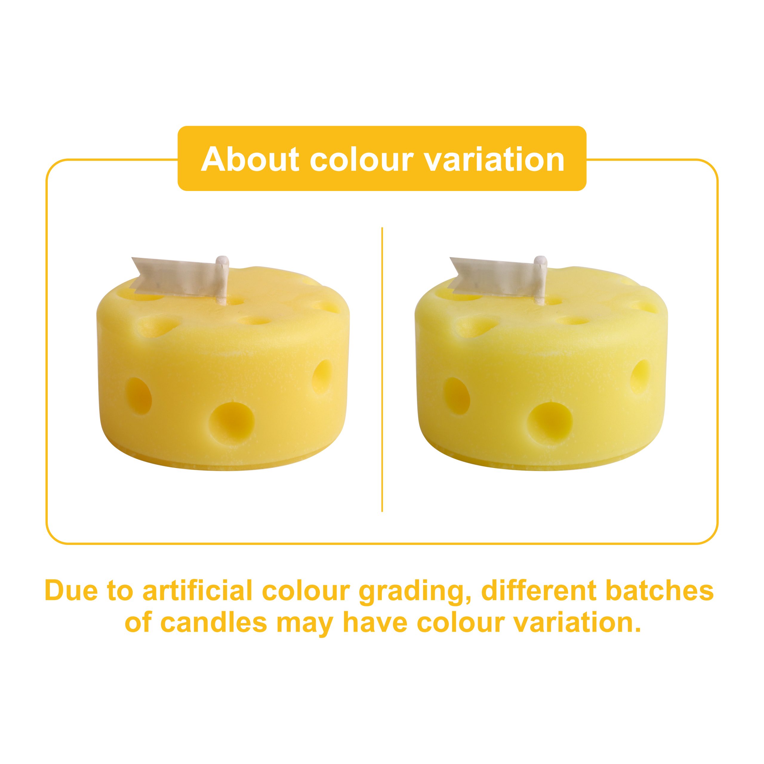 Round Cheese Shape Candles - Image 7