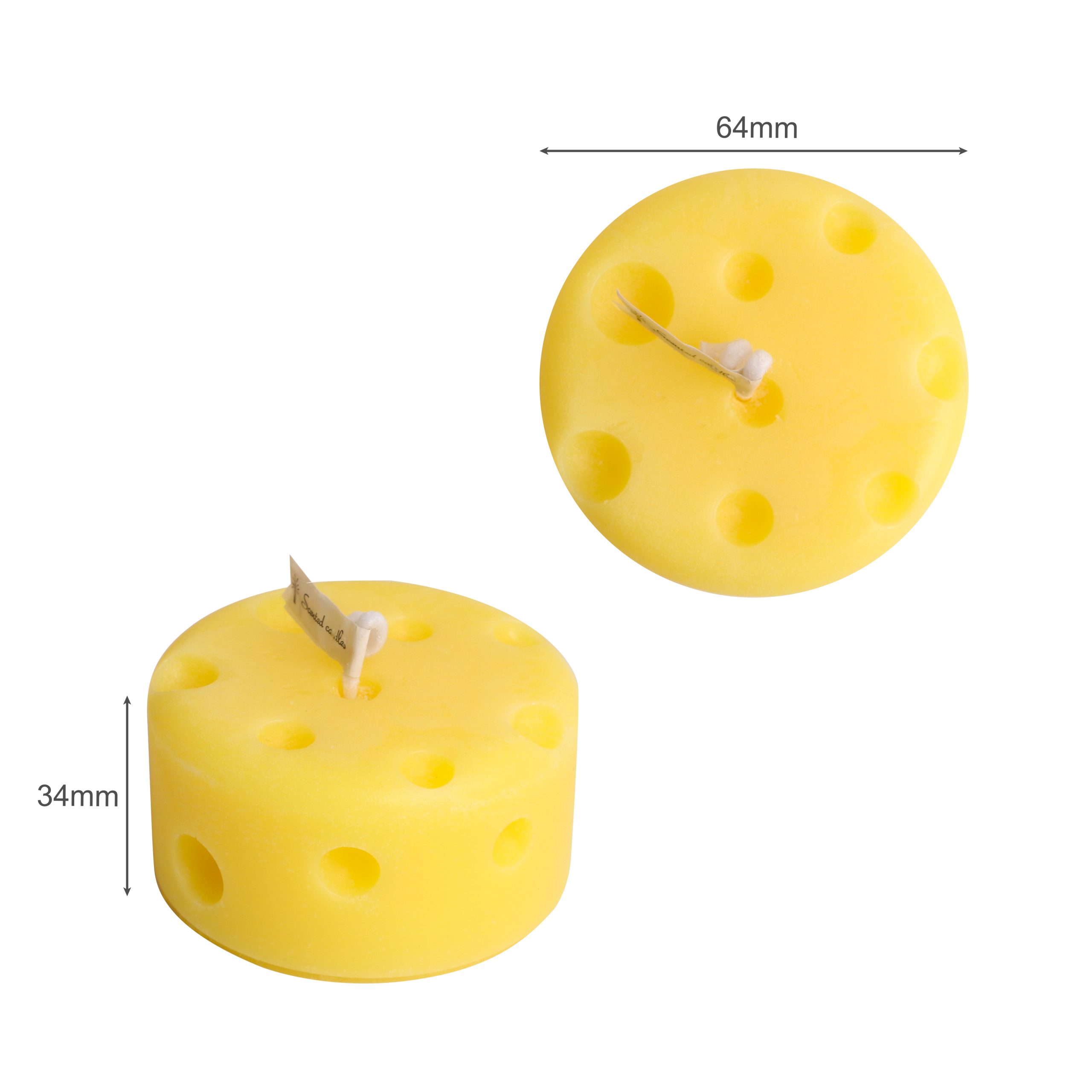 Round Cheese Shape Candles - Image 5