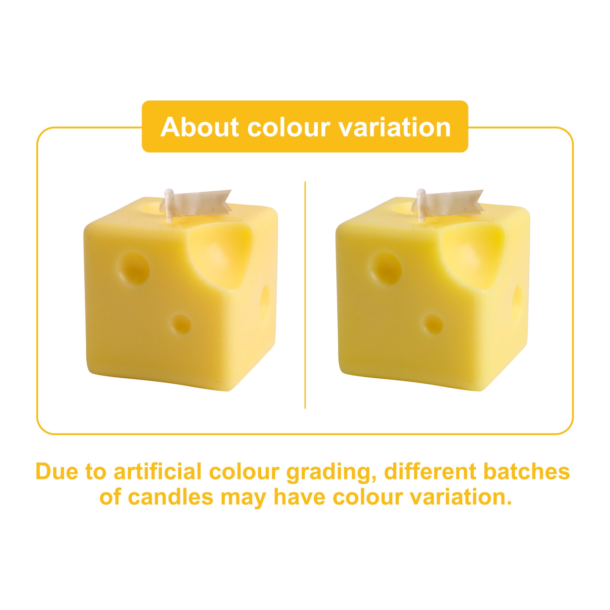 Square Cheese Shape Candles - Image 6