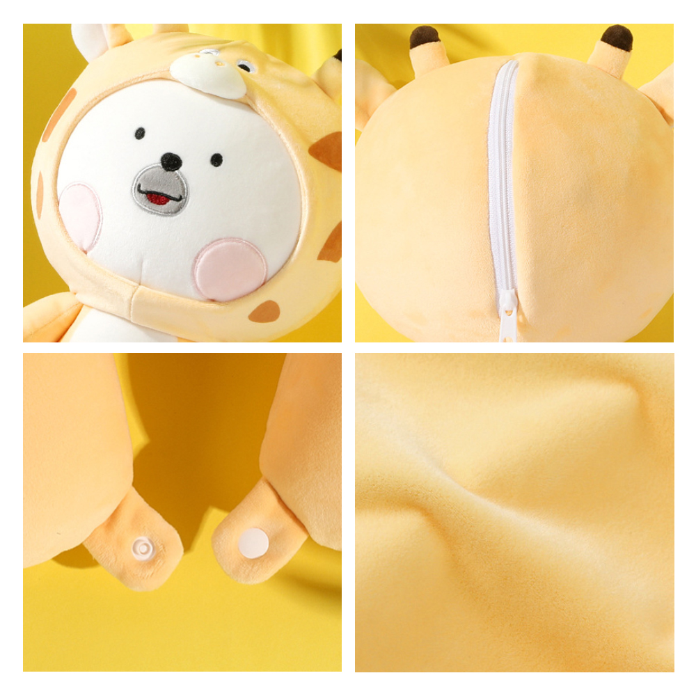 Sitting Animal Shaped 2 In 1 Travel Pillow - Image 5