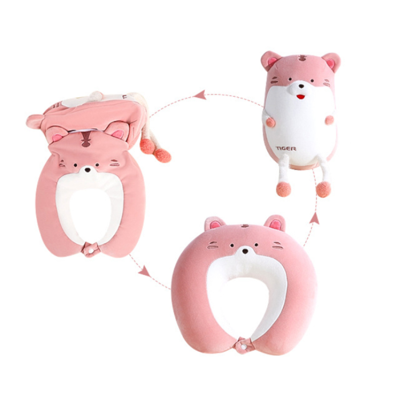 Tiger Shaped 2 In 1 Travel Pillow - Image 4