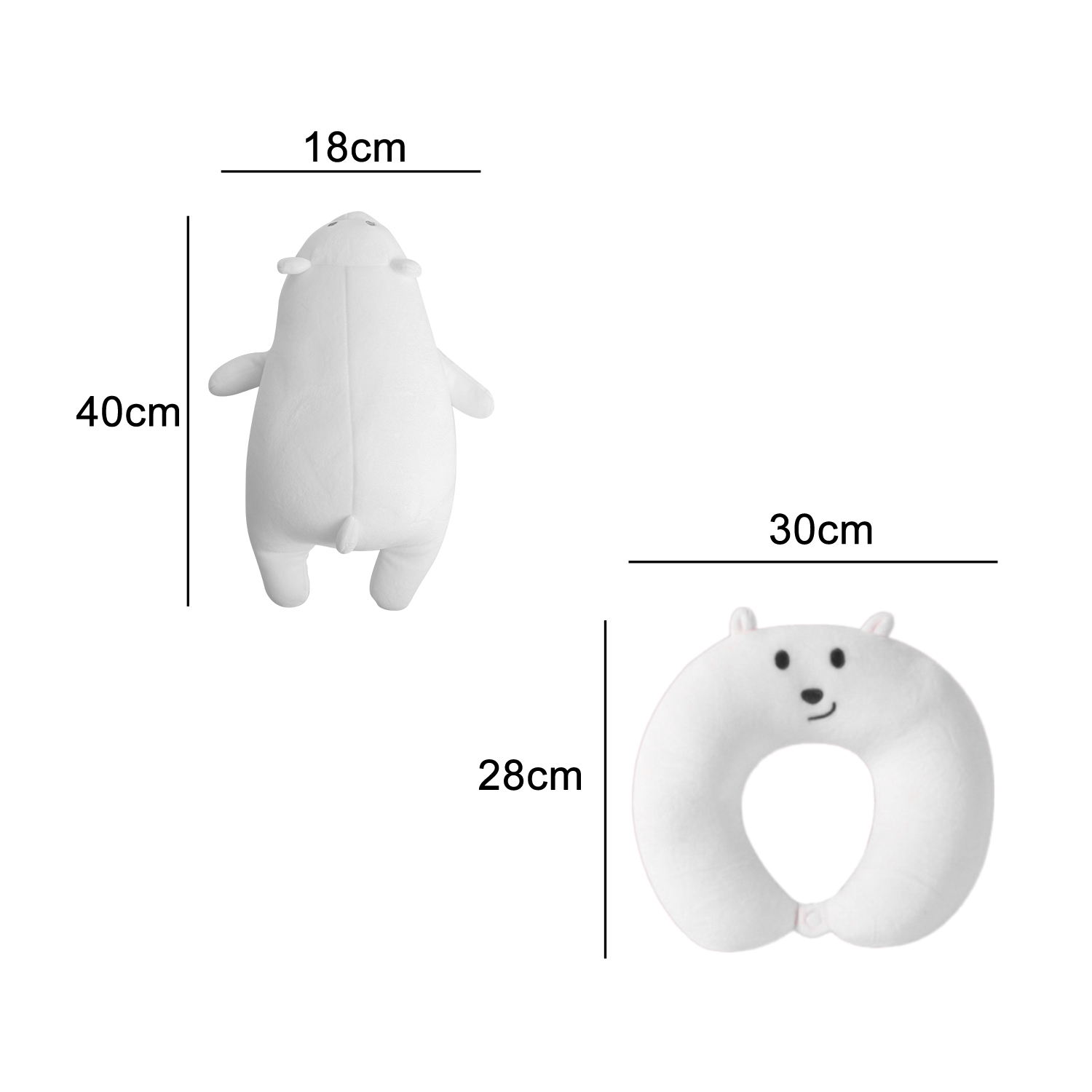 Bear Shaped 2 In 1 Travel Pillow - Image 3
