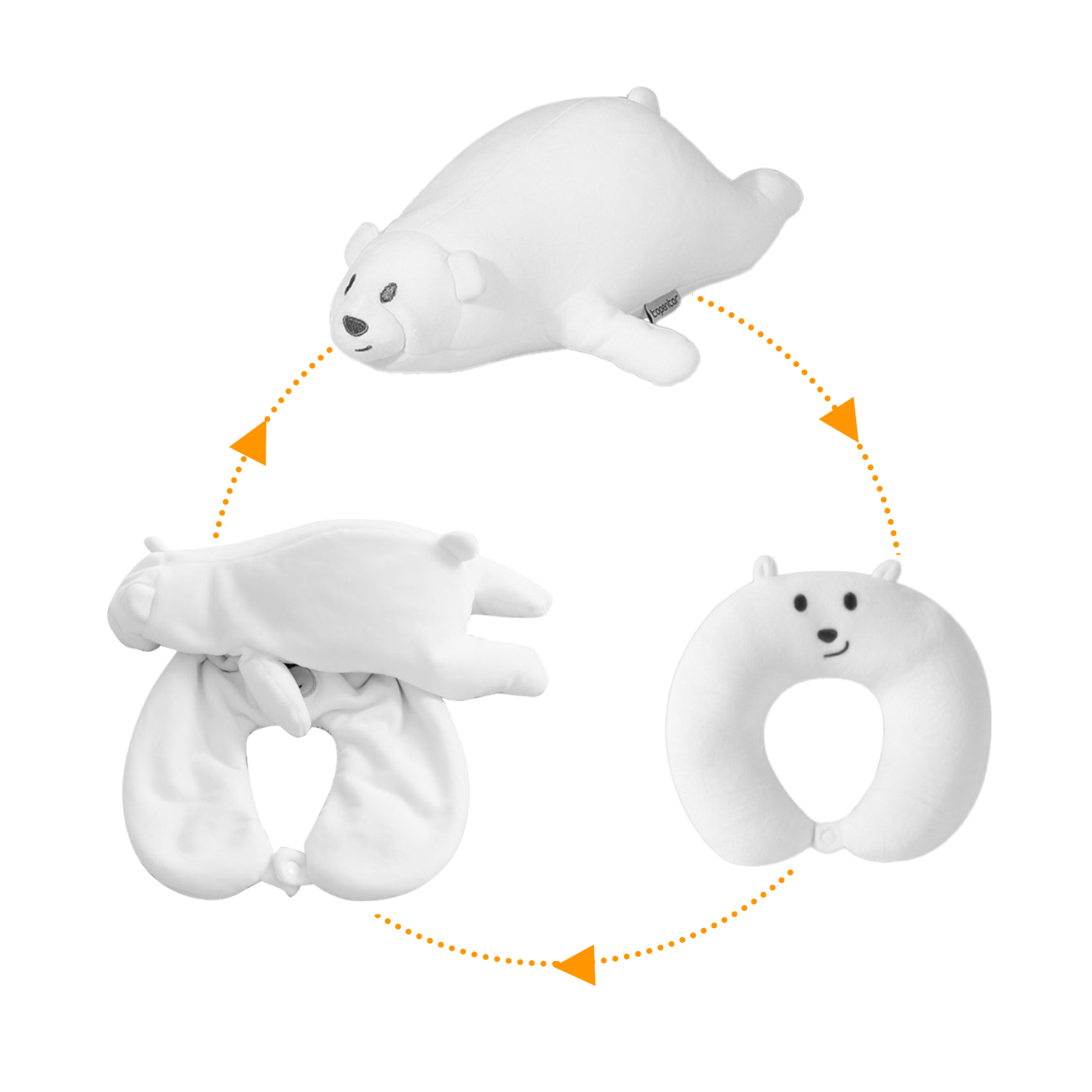 Bear Shaped 2 In 1 Travel Pillow - Image 5