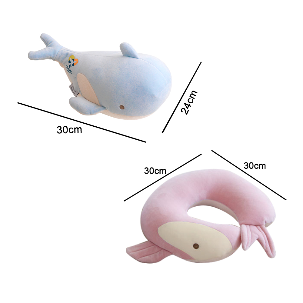 Whale Shaped 2 In 1 Travel Pillow - Image 2