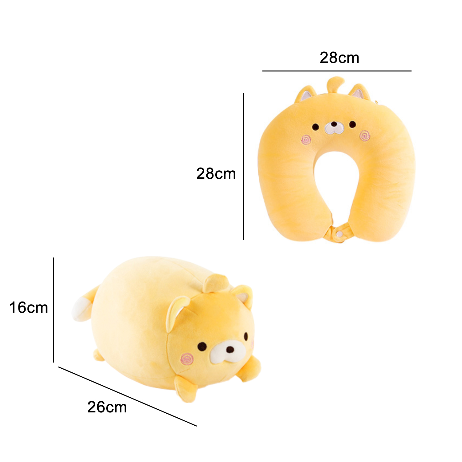 Cat Shaped 2 In 1 Travel Pillow - Image 3
