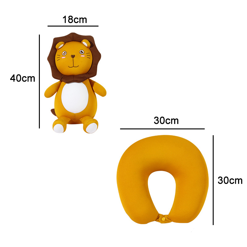 Lion Shaped 2 In 1 Travel Pillow - Image 3