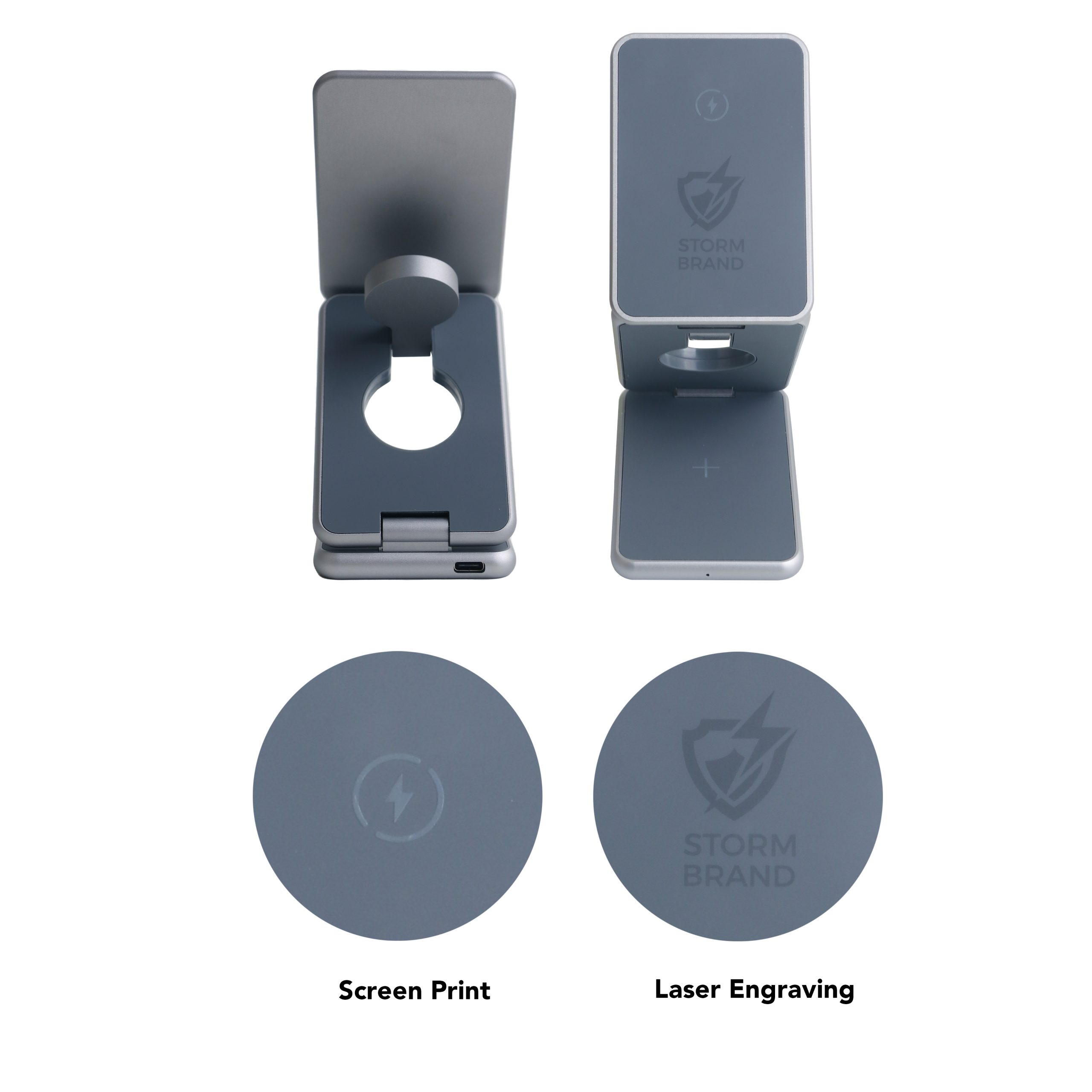 Premium 3 in 1 Foldable Wireless Charger Stand - Image 3