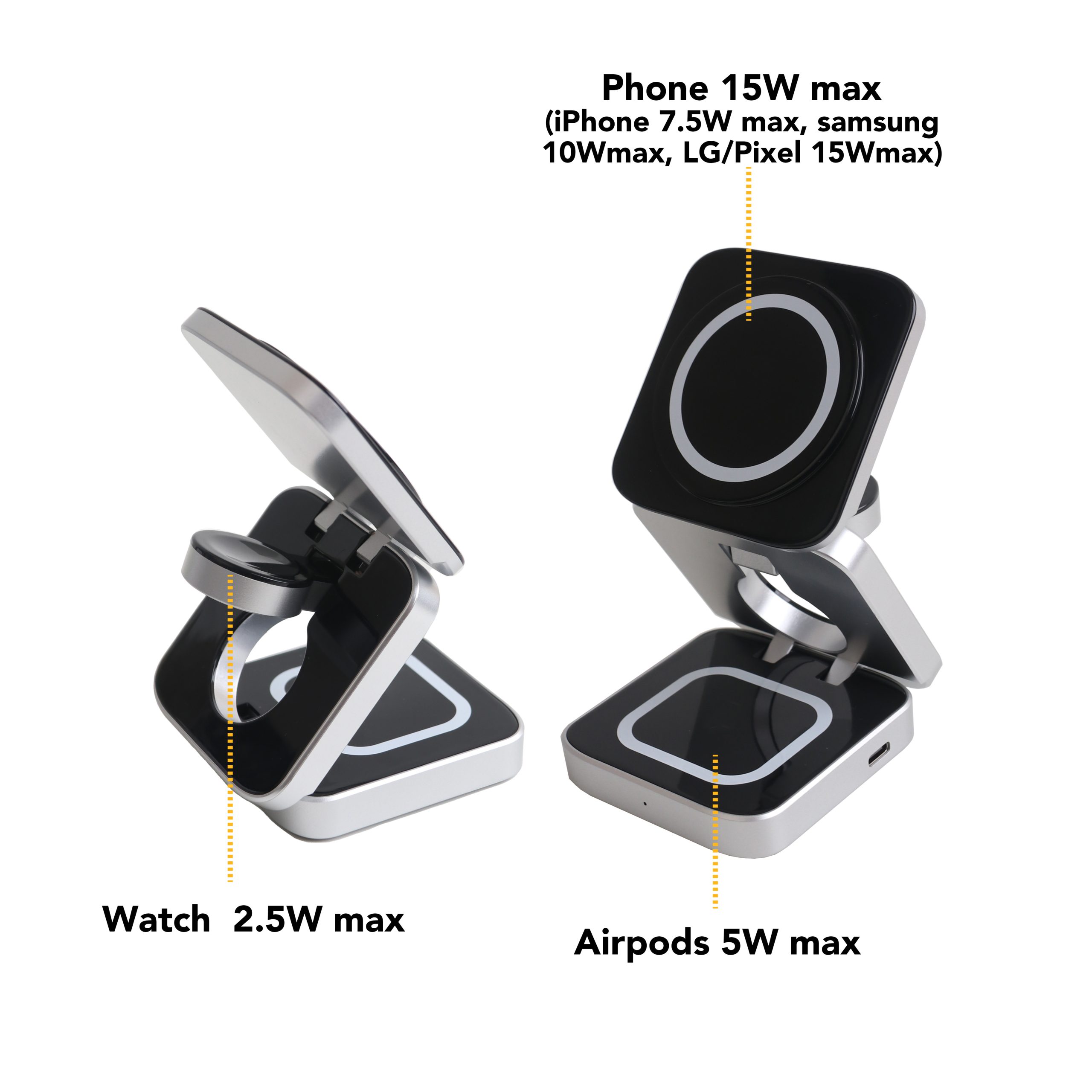 Standard 3 in 1 Foldable Wireless Charger Stand - Image 2