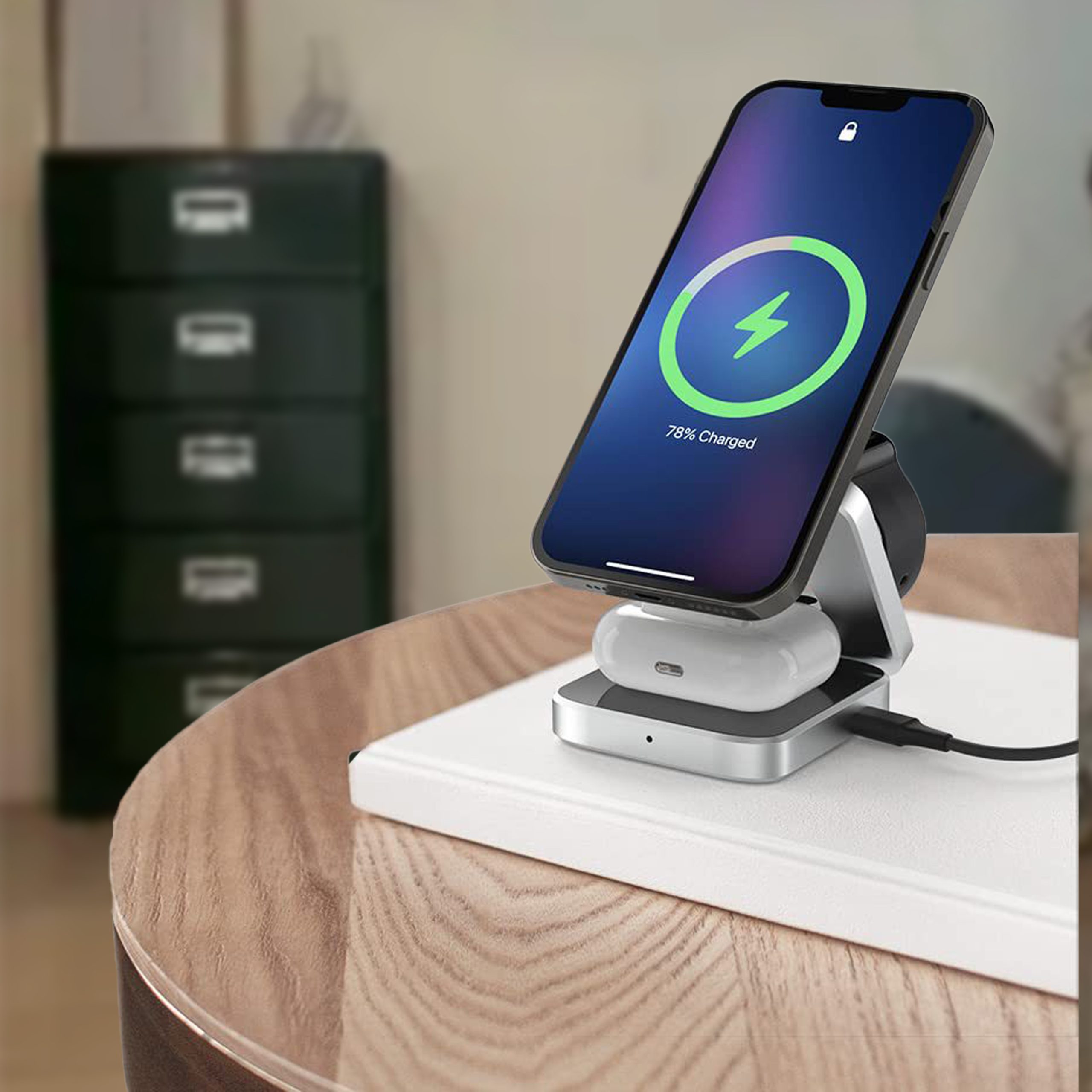 Standard 3 in 1 Foldable Wireless Charger Stand - Image 9