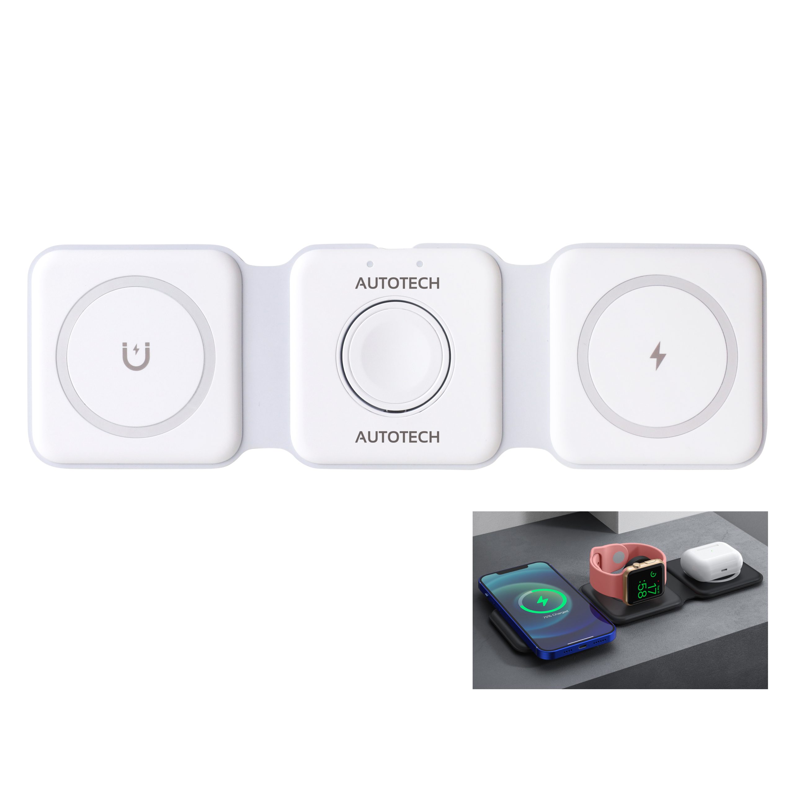 3-In-1 Foldable Magsafe Wireless Charger - Image 3