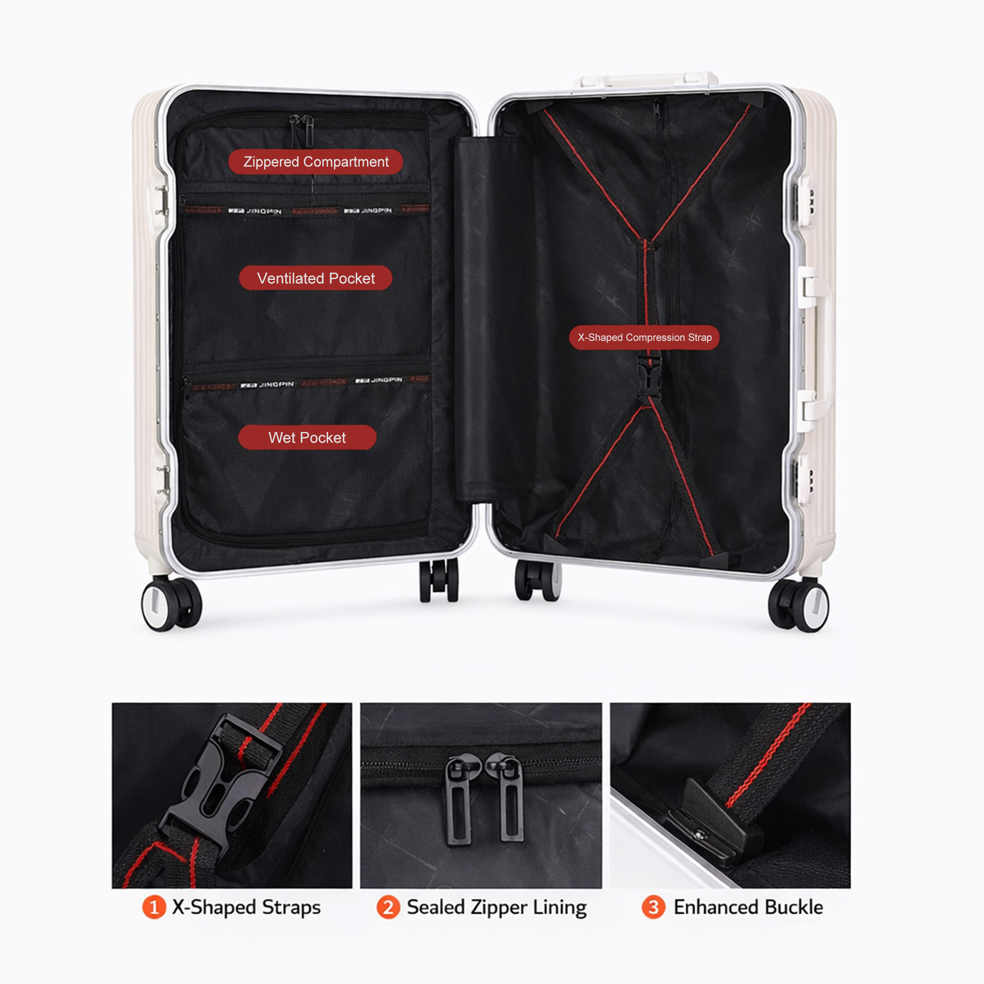 Ribbed ABS suitcase - Image 12