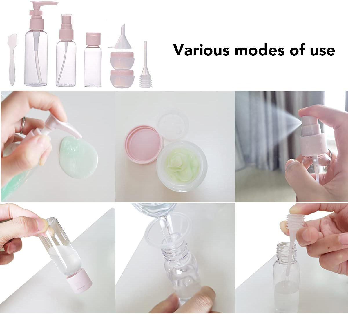 PET Cosmetic Travel Bottle Kit - Image 8