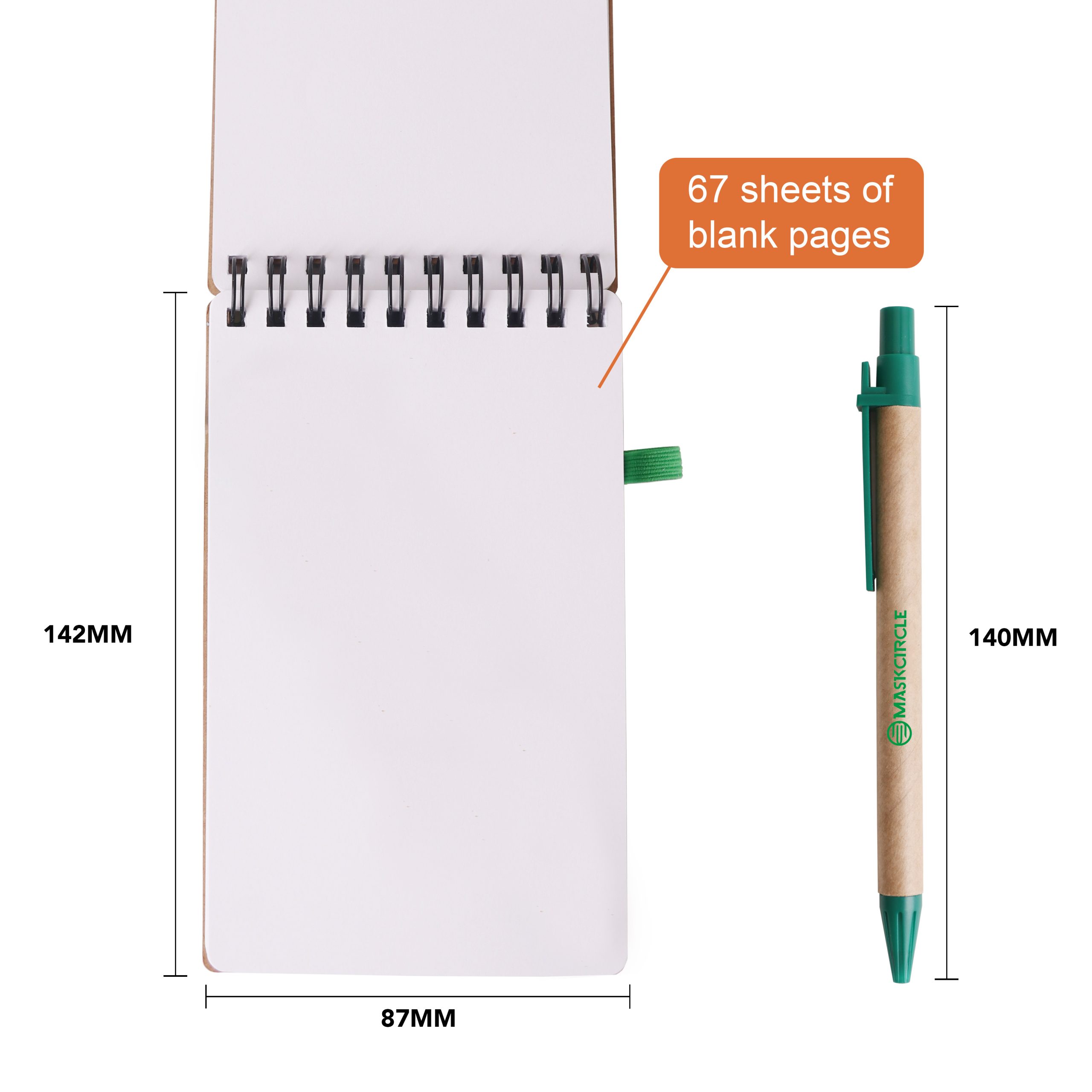 Spiral Notebook with Ballpoint Pen - Image 5