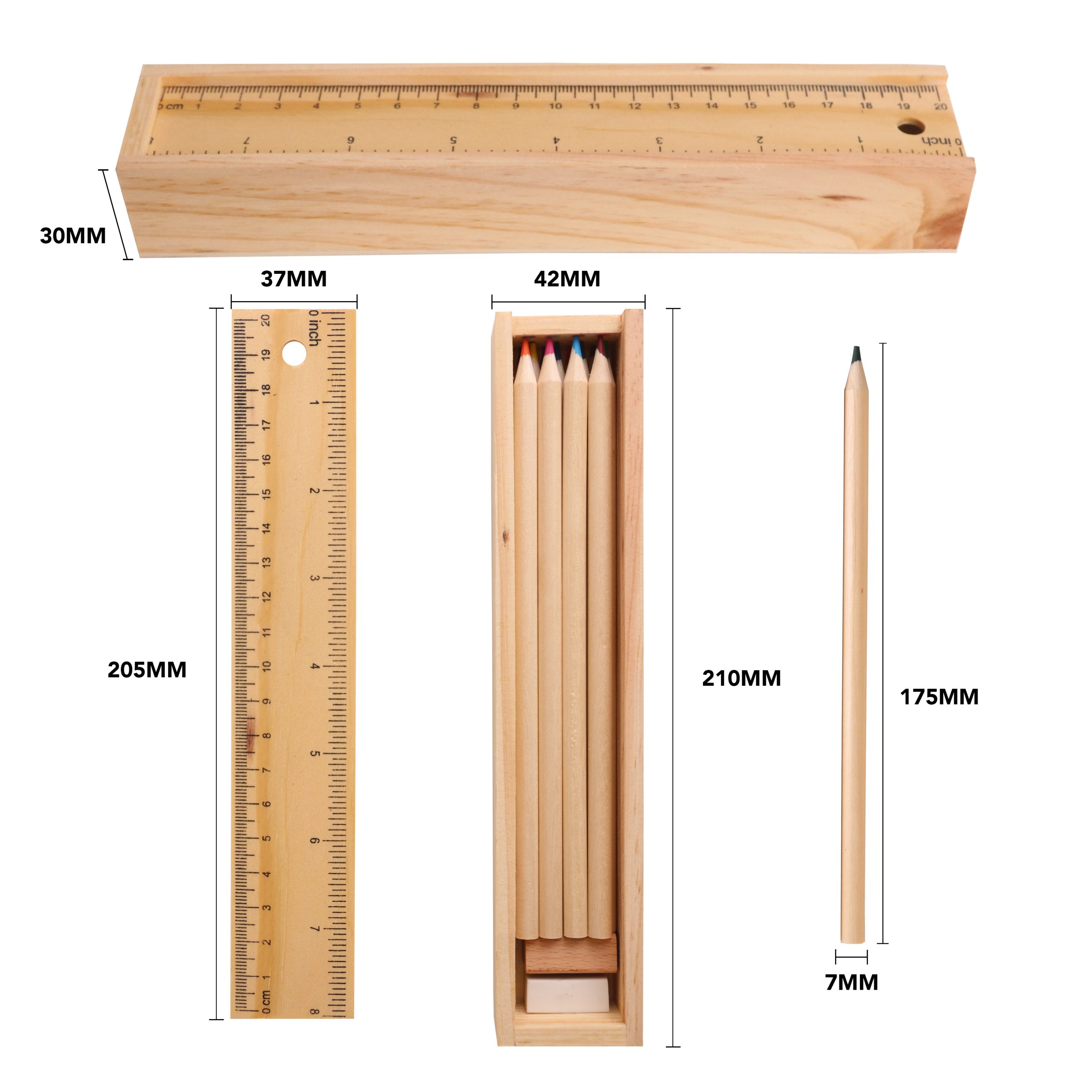 12 Color Wooden Pencil Set - Image 3