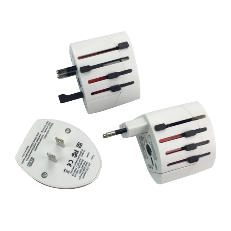 Light-up Universal Plug Travel Adapter With USB - Image 7