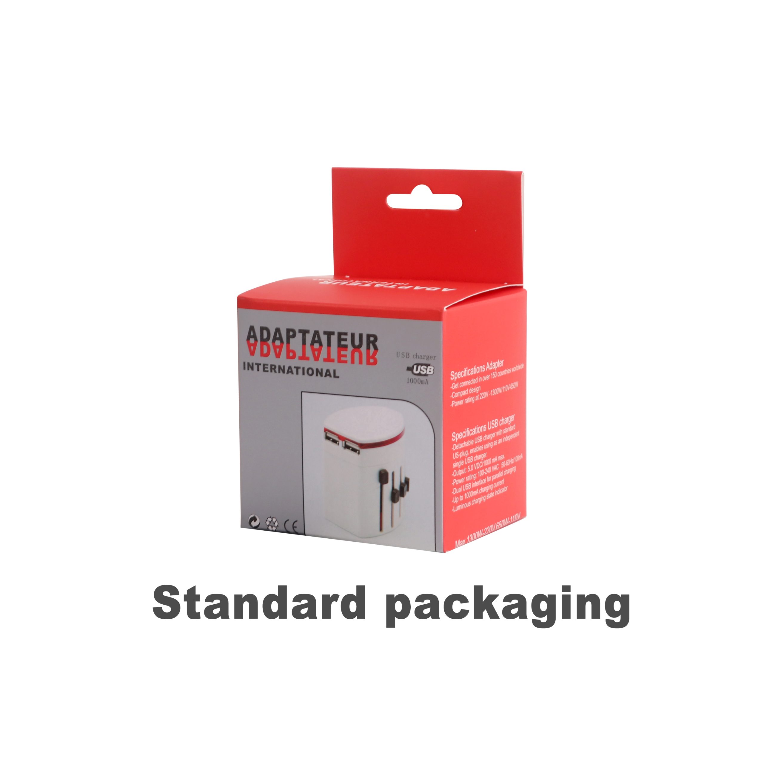 Light-up Universal Plug Travel Adapter With USB - Image 10